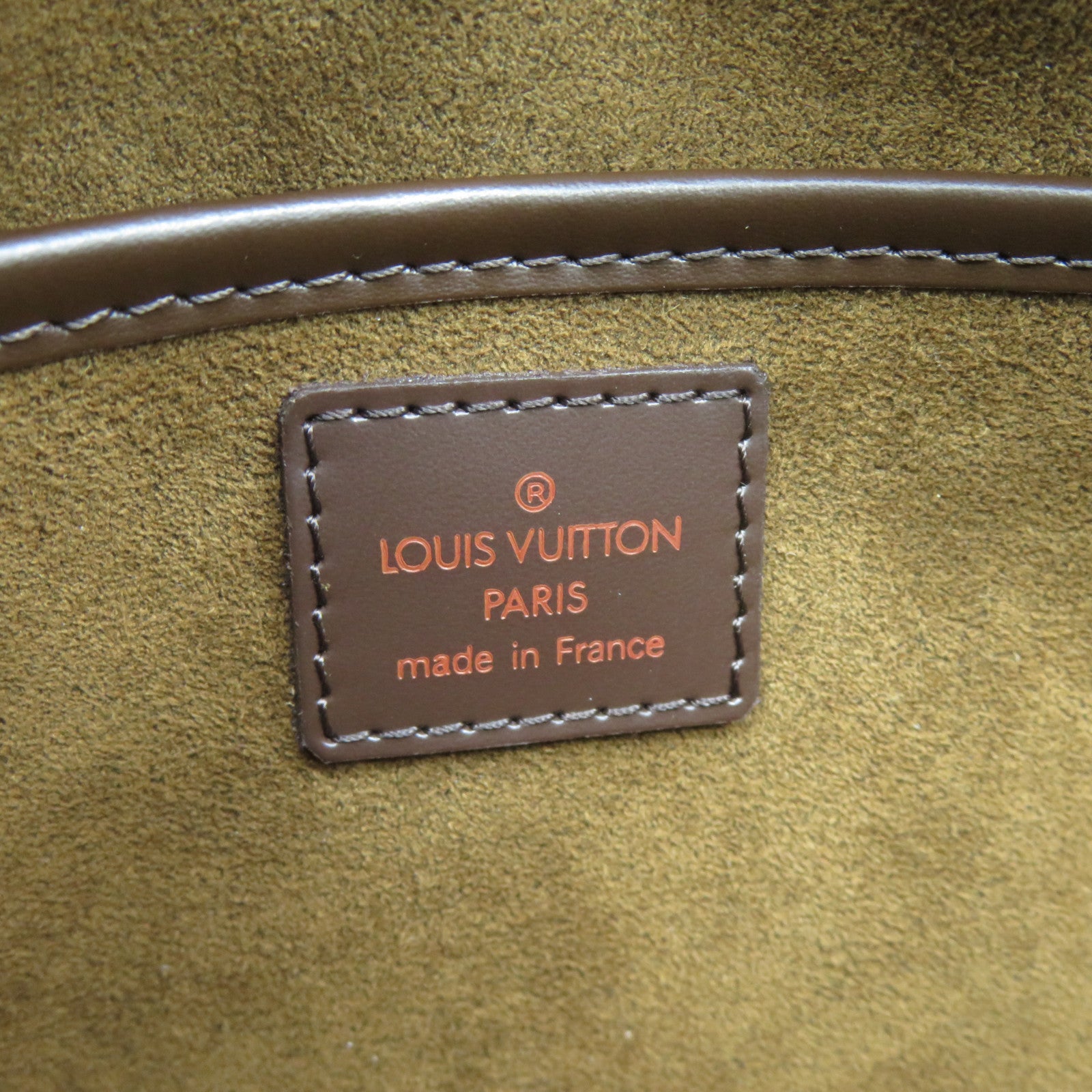 LOUIS VUITTON Damier Ebene Pochette Saint金扣手拿包啡色