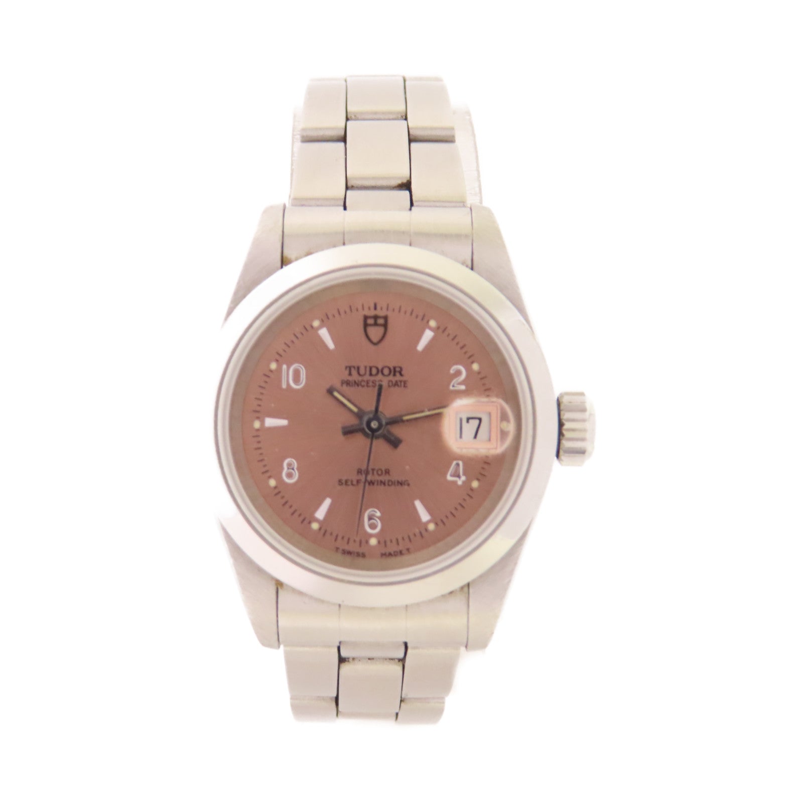 TUDOR Prince Date Watch自動機芯手錶粉紅色/銀色