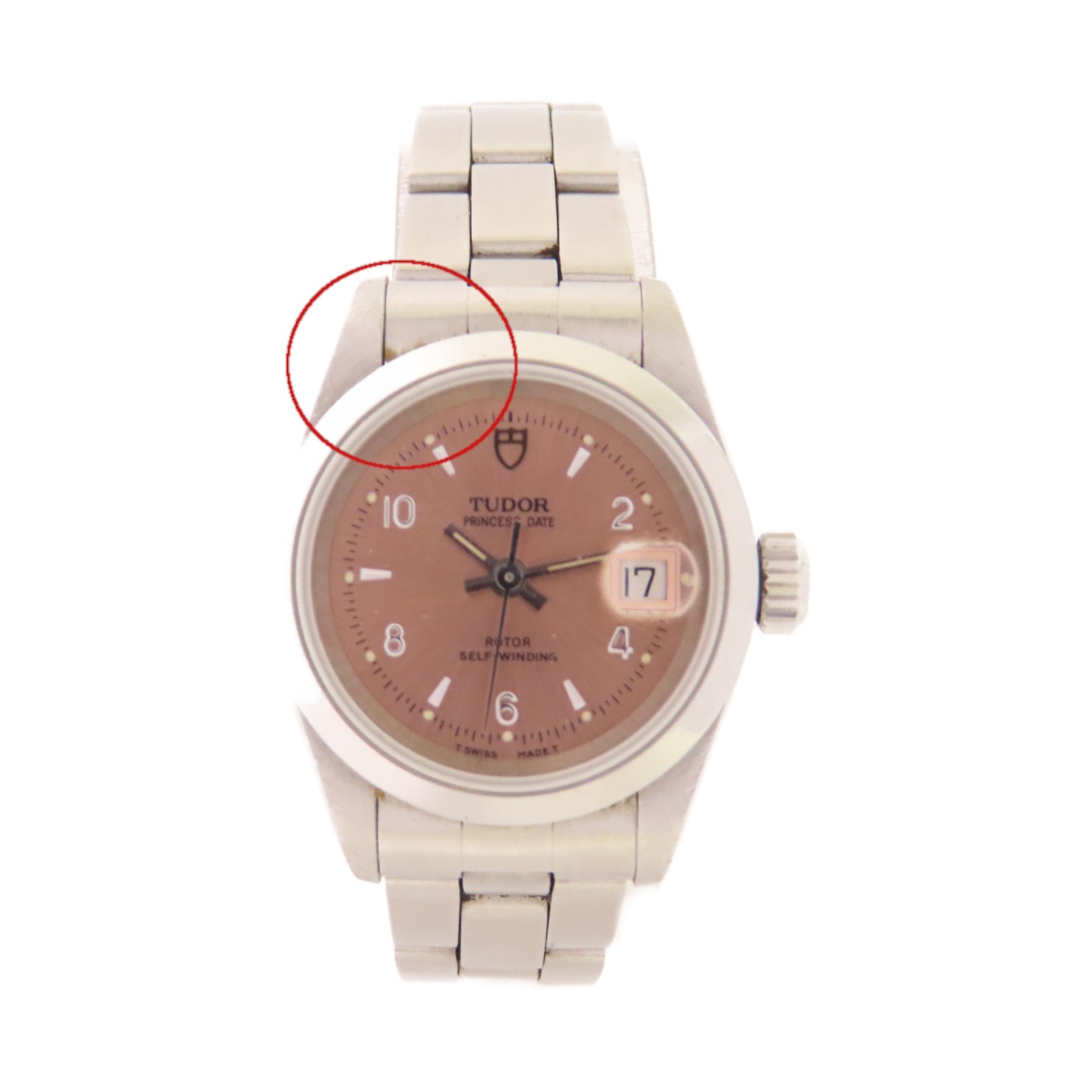 TUDOR Prince Date Watch自動機芯手錶粉紅色/銀色
