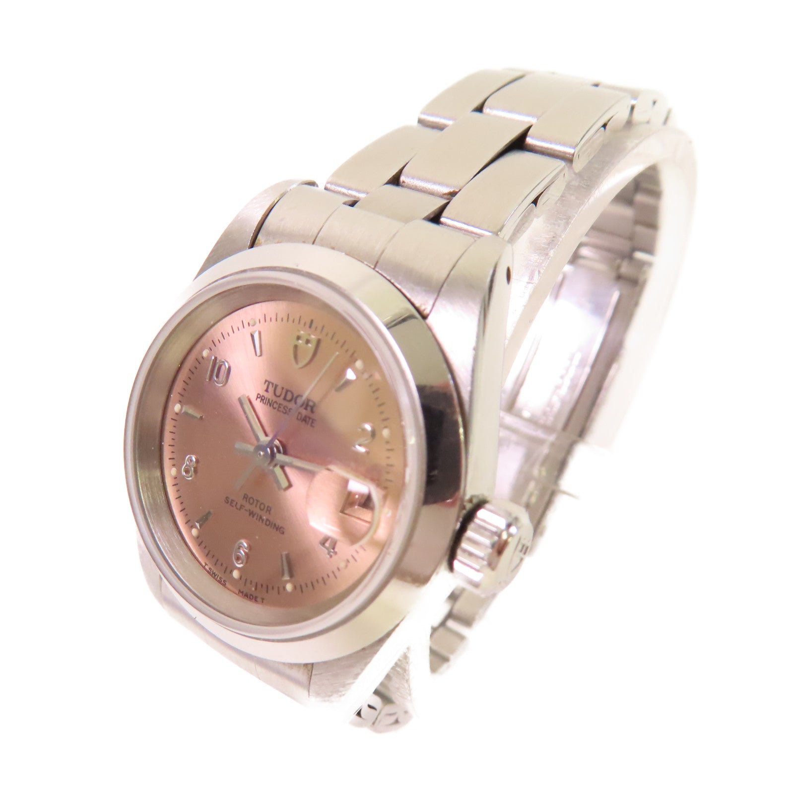 TUDOR Prince Date Watch自動機芯手錶粉紅色/銀色