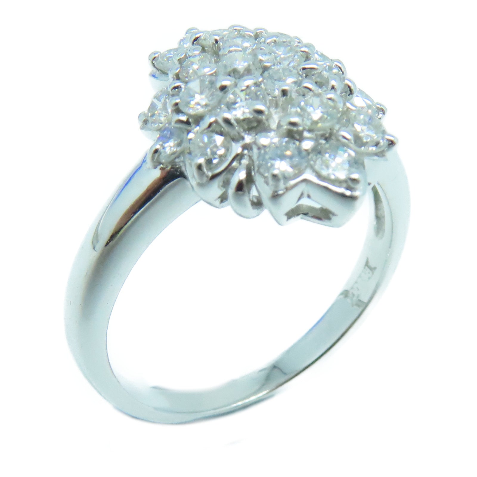 JEWELRY 18K White Gold Diamond Ring US#7