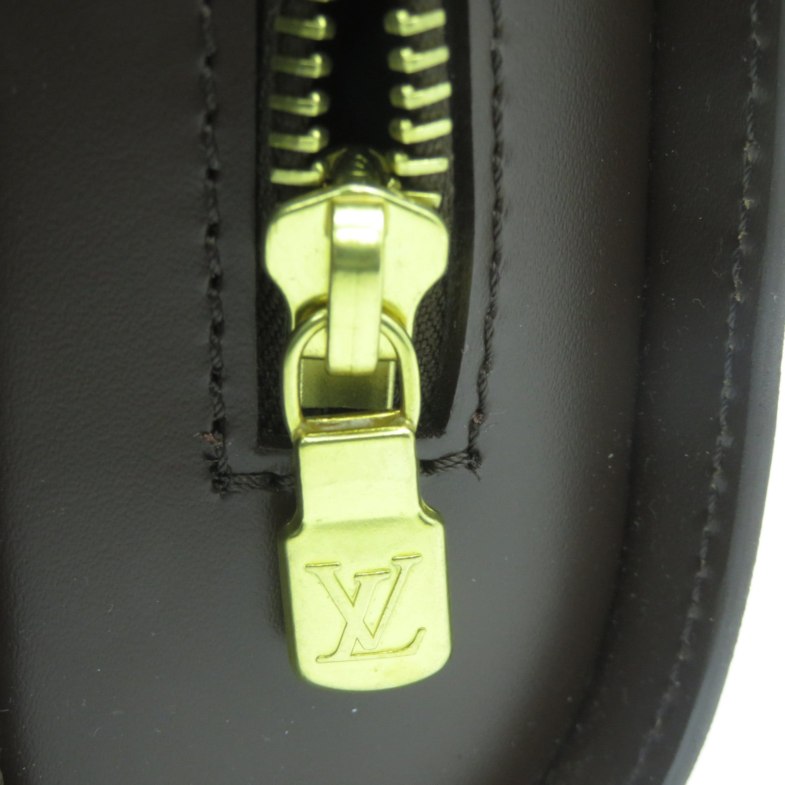 LOUIS VUITTON Damier Ebene Pochette Saint金扣手拿包啡色