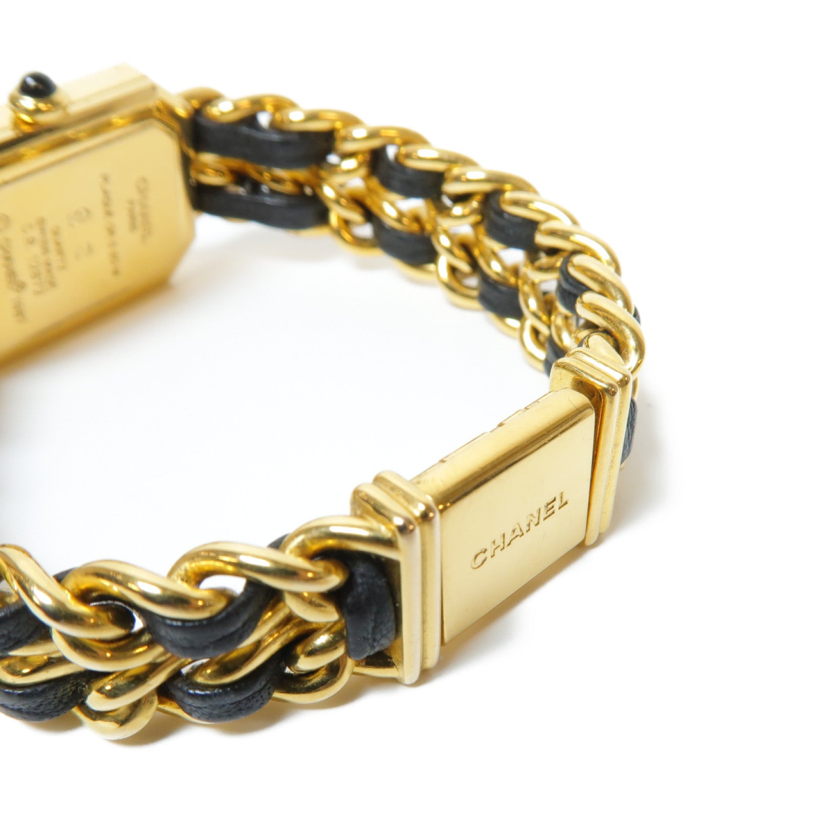 CHANEL Premiere M鍍金手錶石英機芯黑色