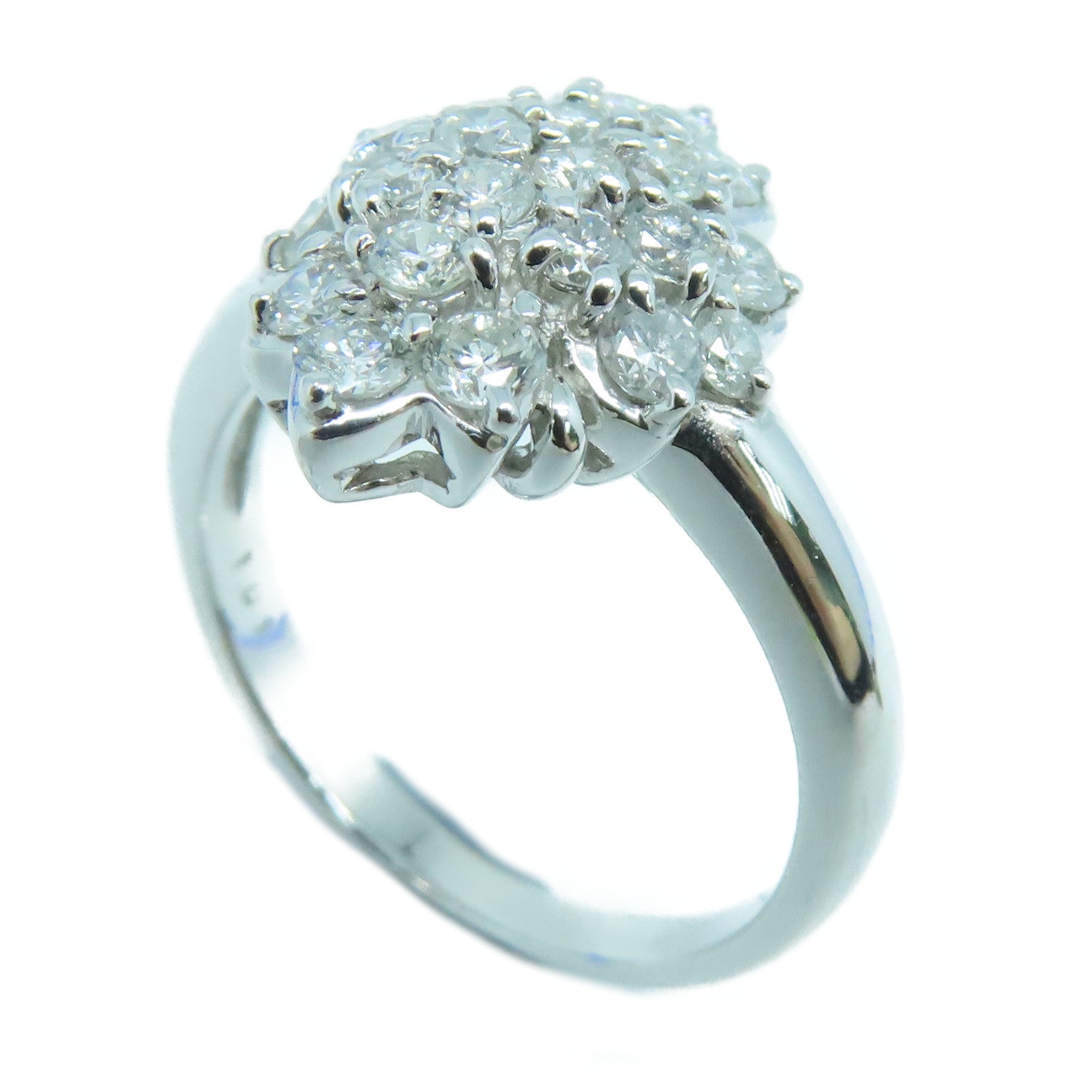 JEWELRY 18K White Gold Diamond Ring US#7