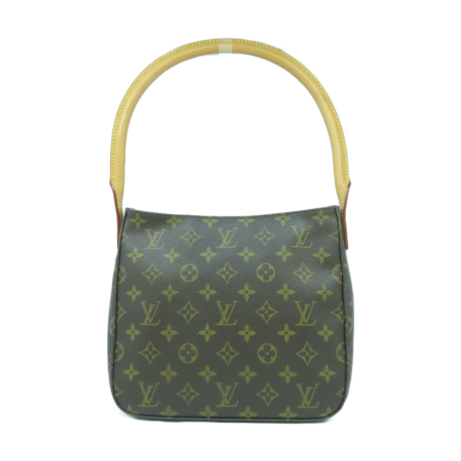 LOUIS VUITTON Monogram Looping MM金扣肩背袋啡色