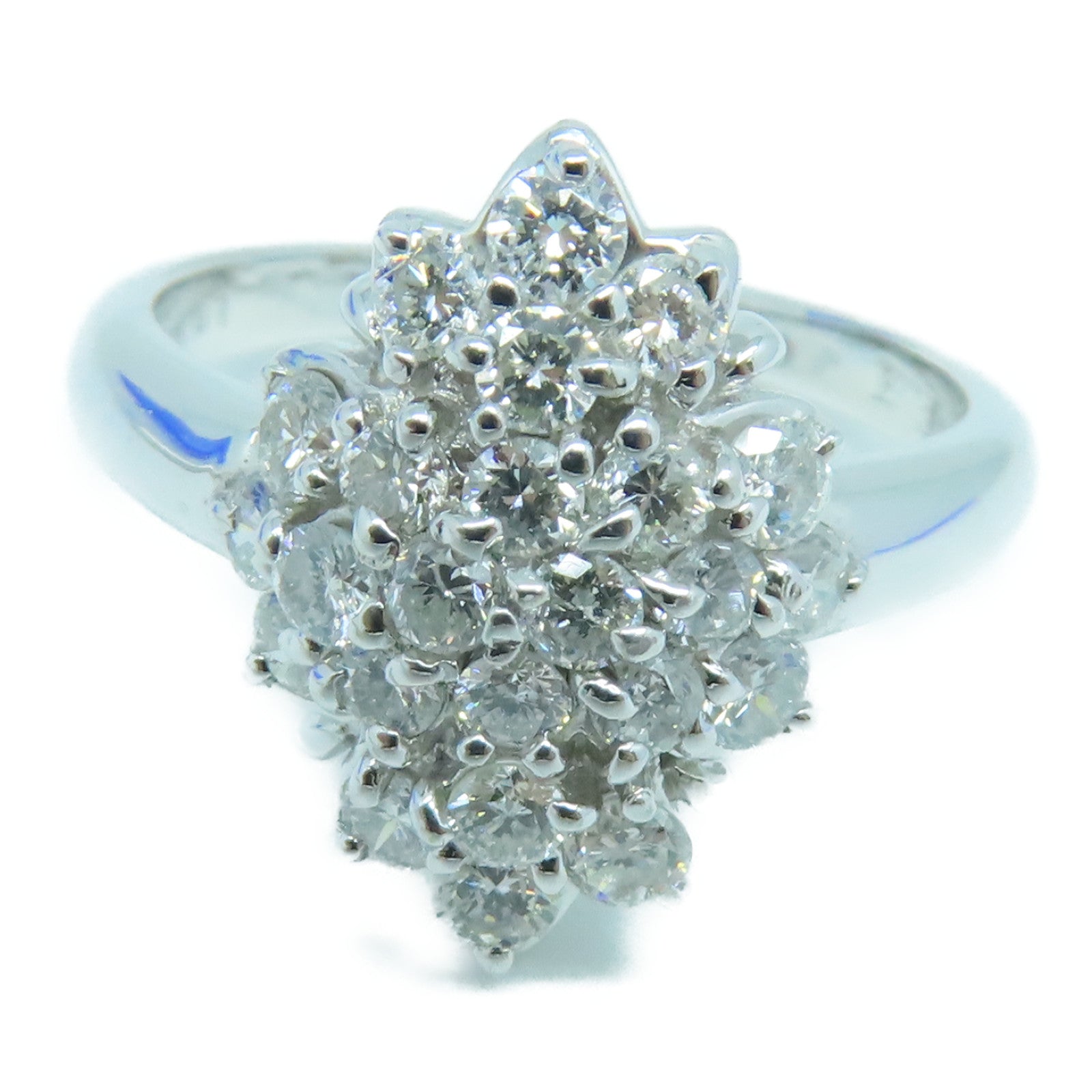 JEWELRY 18K White Gold Diamond Ring US#7