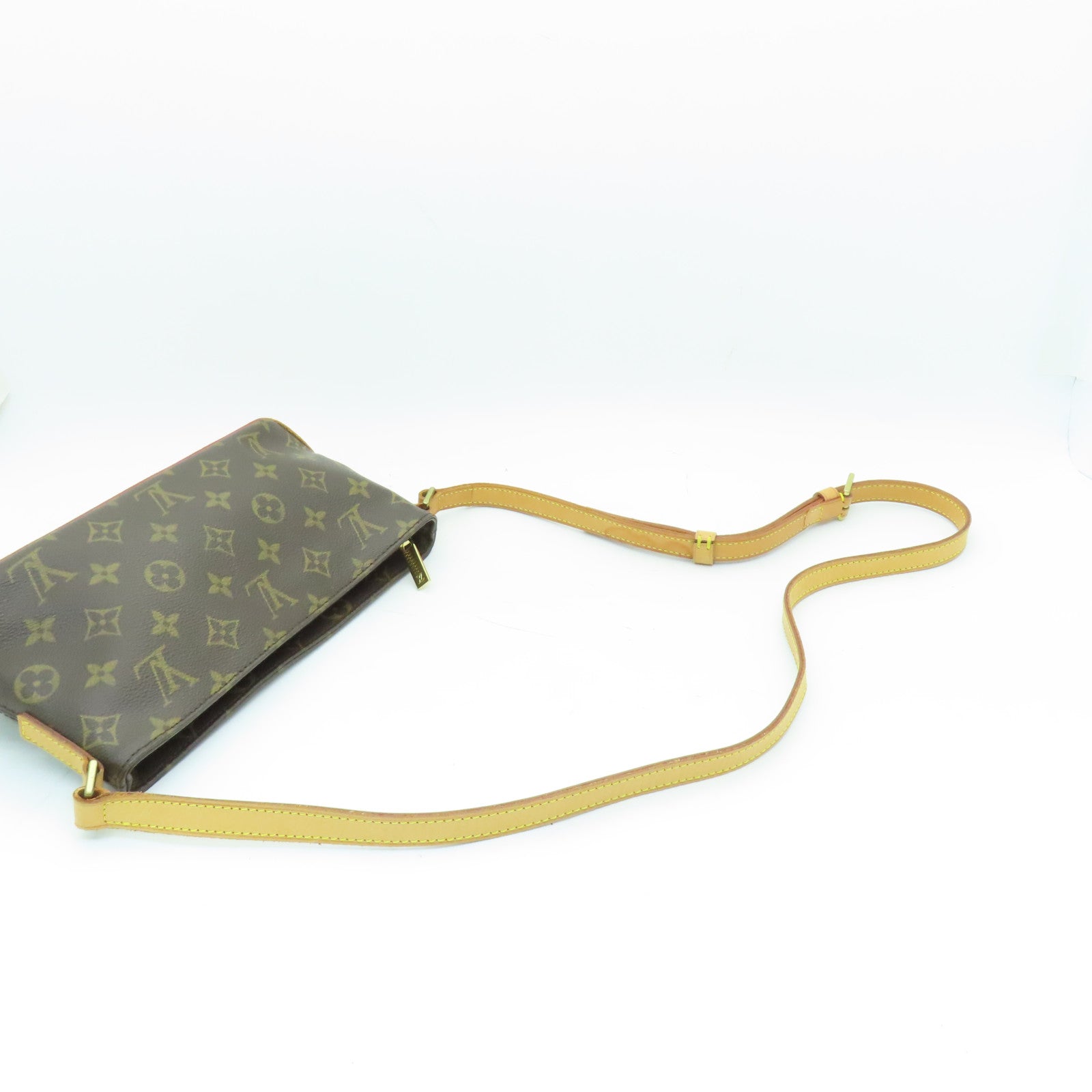 LOUIS VUITTON Monogram Trotteur金扣肩背袋啡色