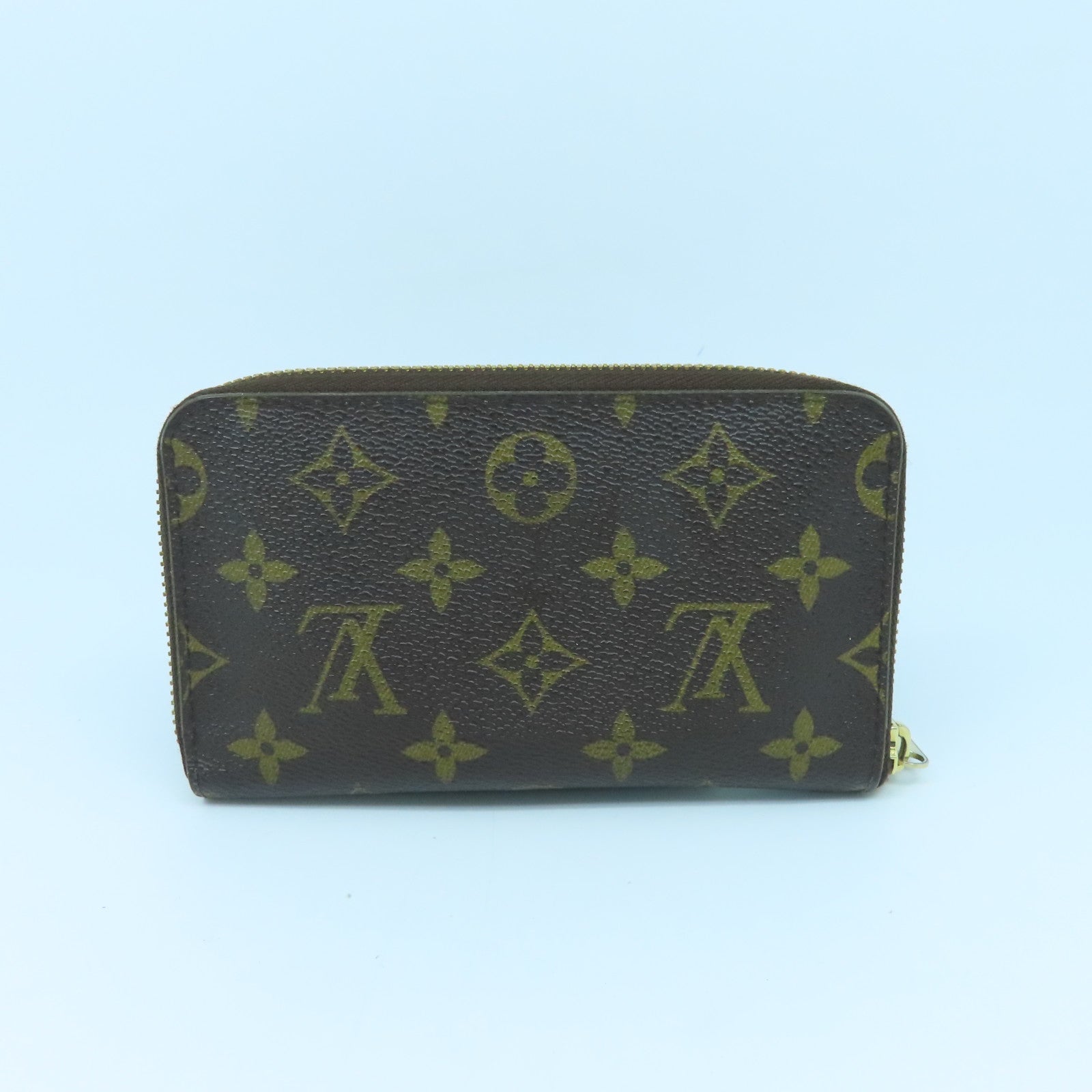LOUIS VUITTON Monogram Zippy Wallet金扣長錢包啡色