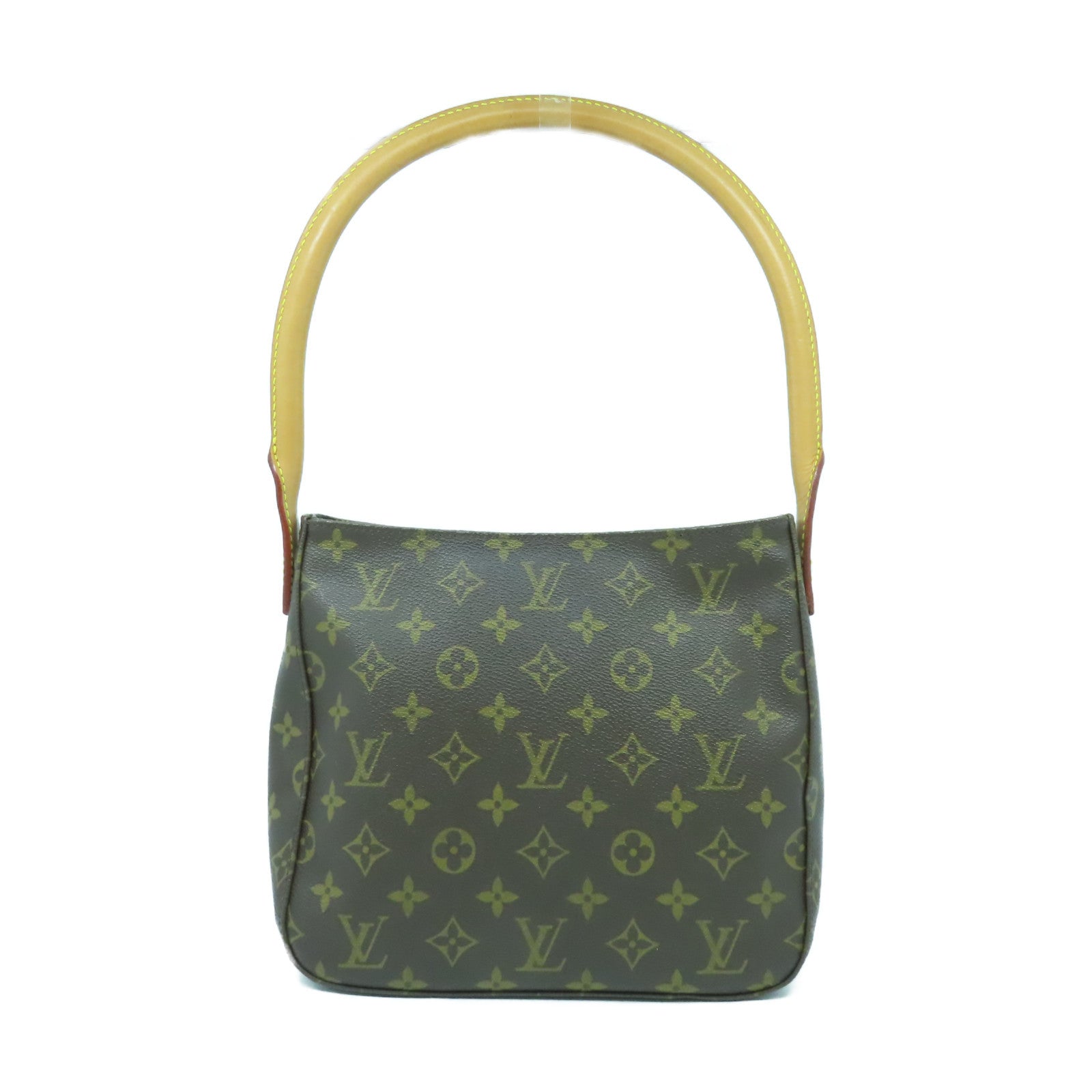 LOUIS VUITTON Monogram Looping MM金扣肩背袋啡色