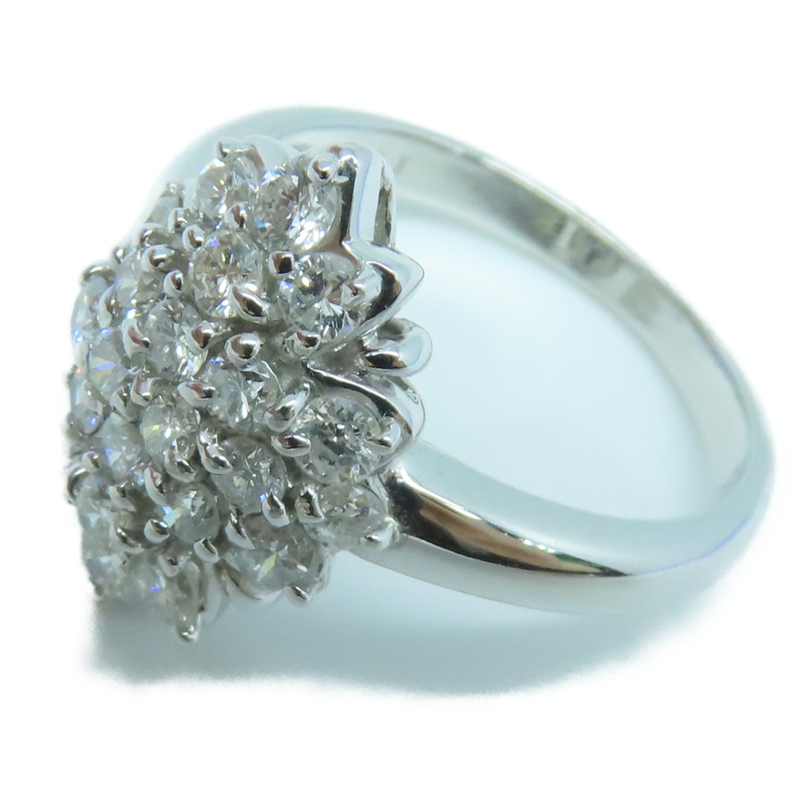 JEWELRY 18K White Gold Diamond Ring US#7