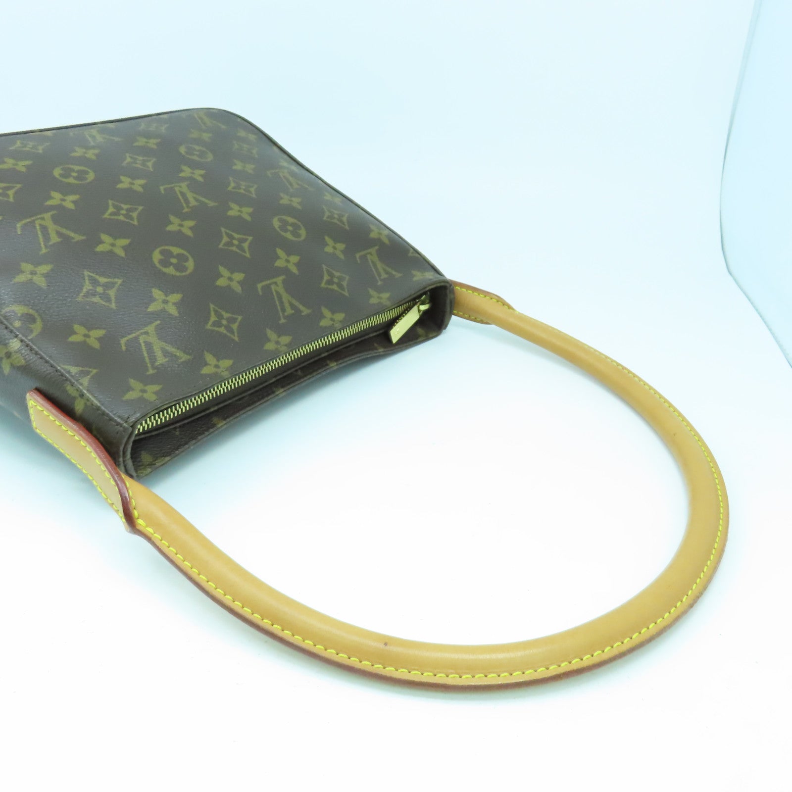 LOUIS VUITTON Monogram Looping MM金扣肩背袋啡色