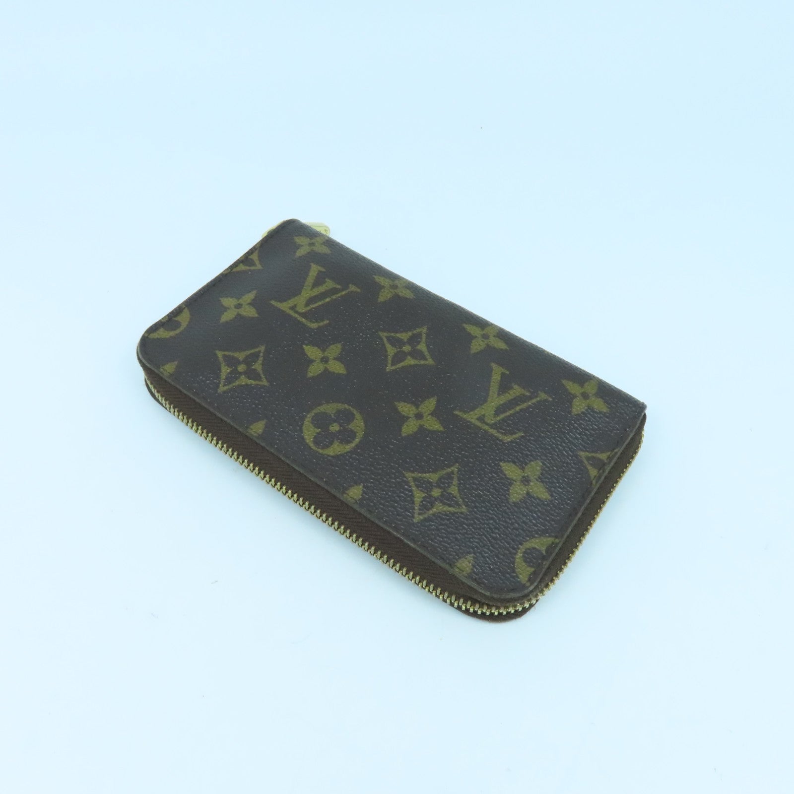 LOUIS VUITTON Monogram Zippy Wallet金扣長錢包啡色