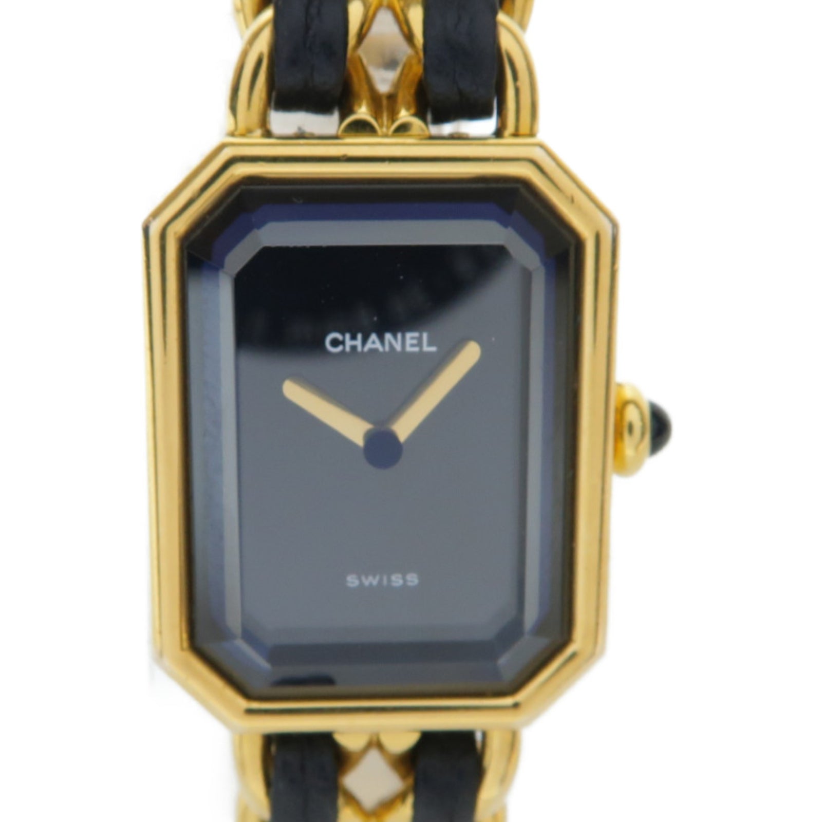 CHANEL Premiere M鍍金手錶石英機芯黑色