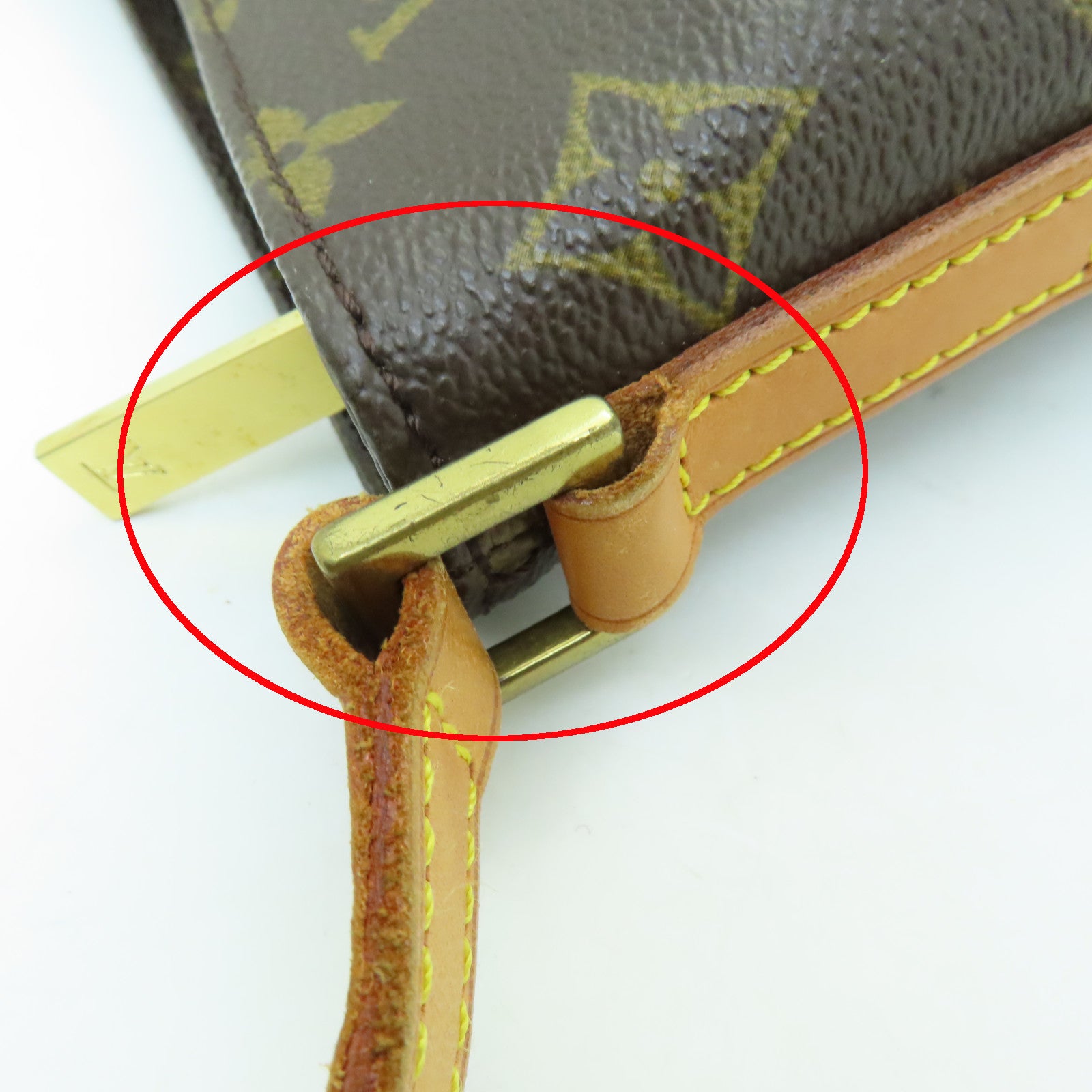 LOUIS VUITTON Monogram Trotteur金扣肩背袋啡色