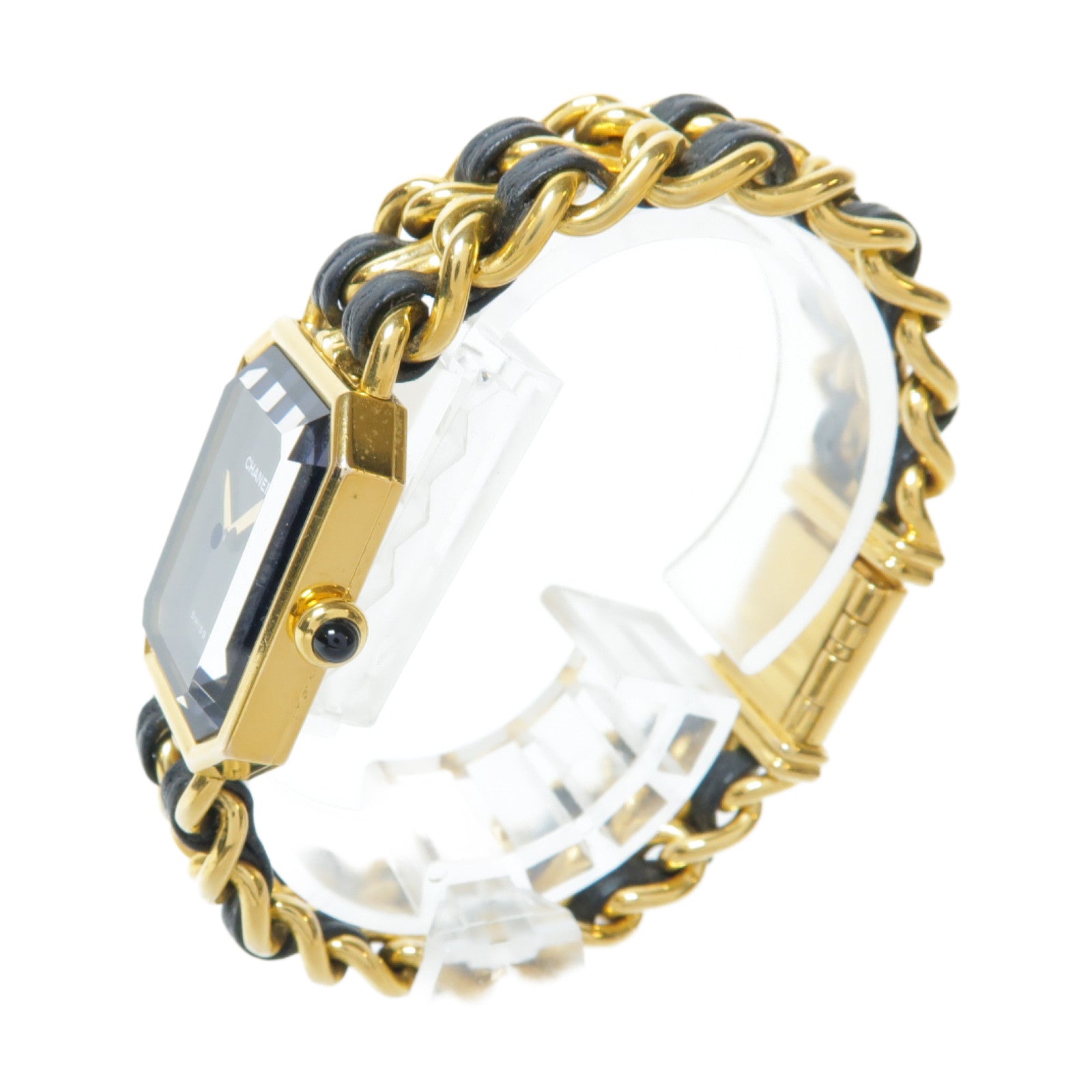 CHANEL Premiere M鍍金手錶石英機芯黑色