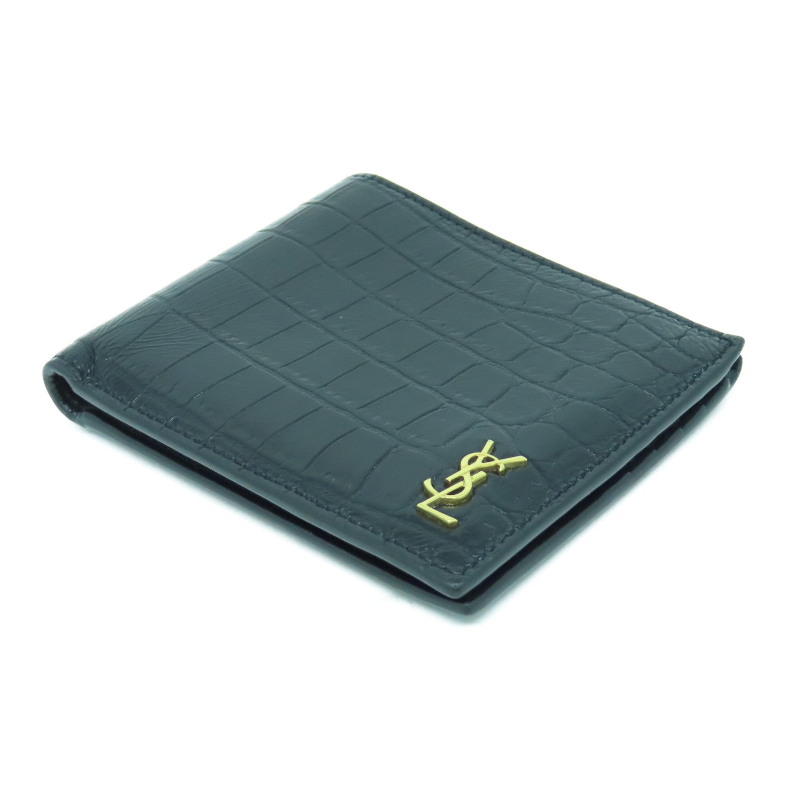 YVES SAINT LAURENT 牛皮皮革Wallet钱包黑色