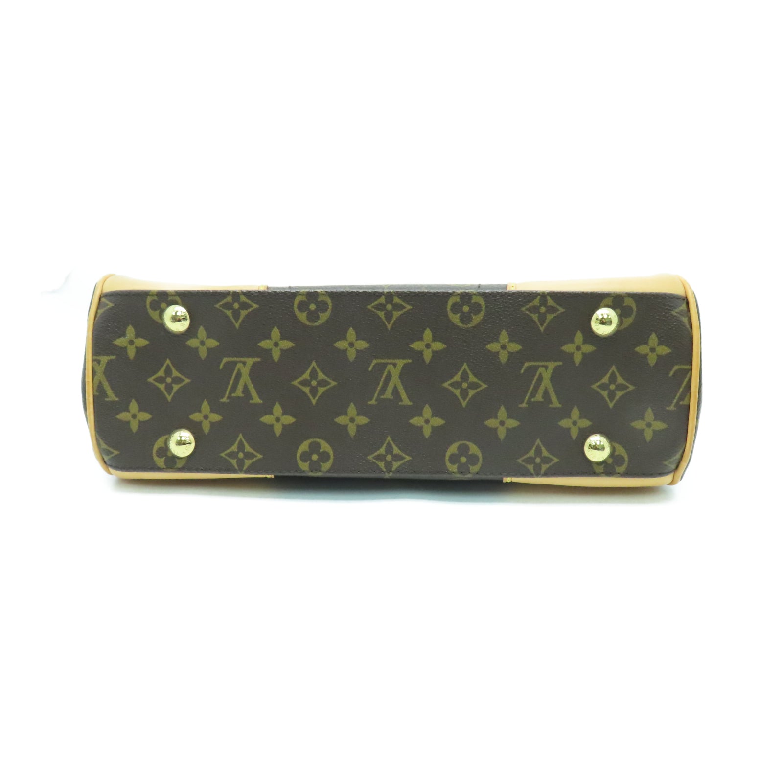 LOUIS VUITTON Monogram Beverly MM金扣肩背袋棕色