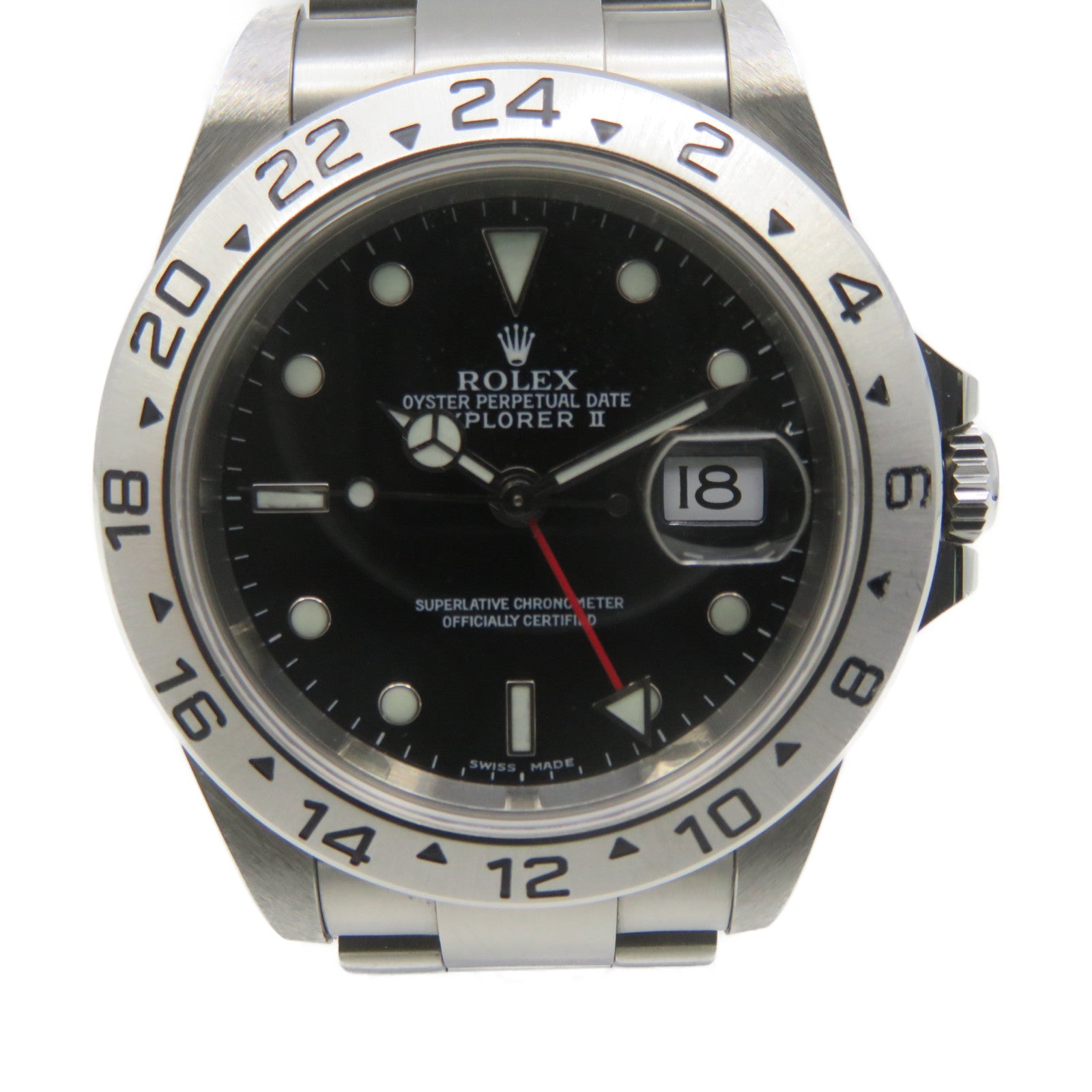 ROLEX 【激減優惠】ExplorerⅡ Watch不鏽鋼自動機芯手錶黑色/銀色