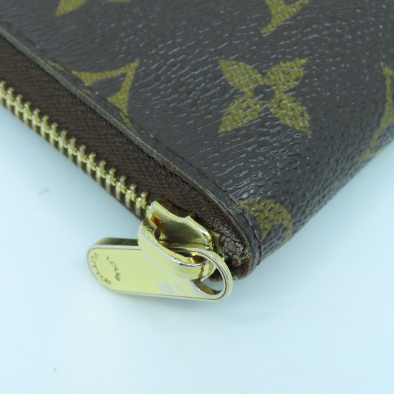 LOUIS VUITTON Monogram Zippy Wallet金扣長錢包啡色