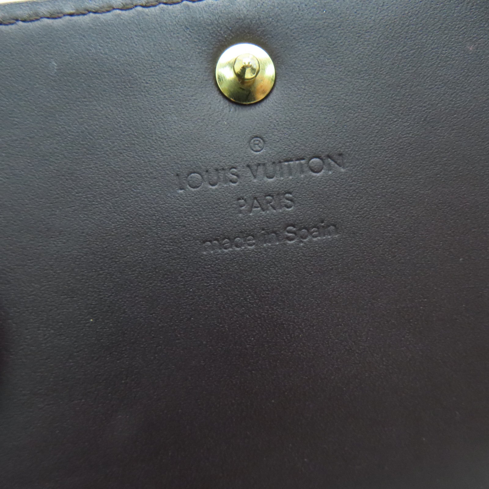 LOUIS VUITTON Monogram Vernis Card Case金扣卡片套红色