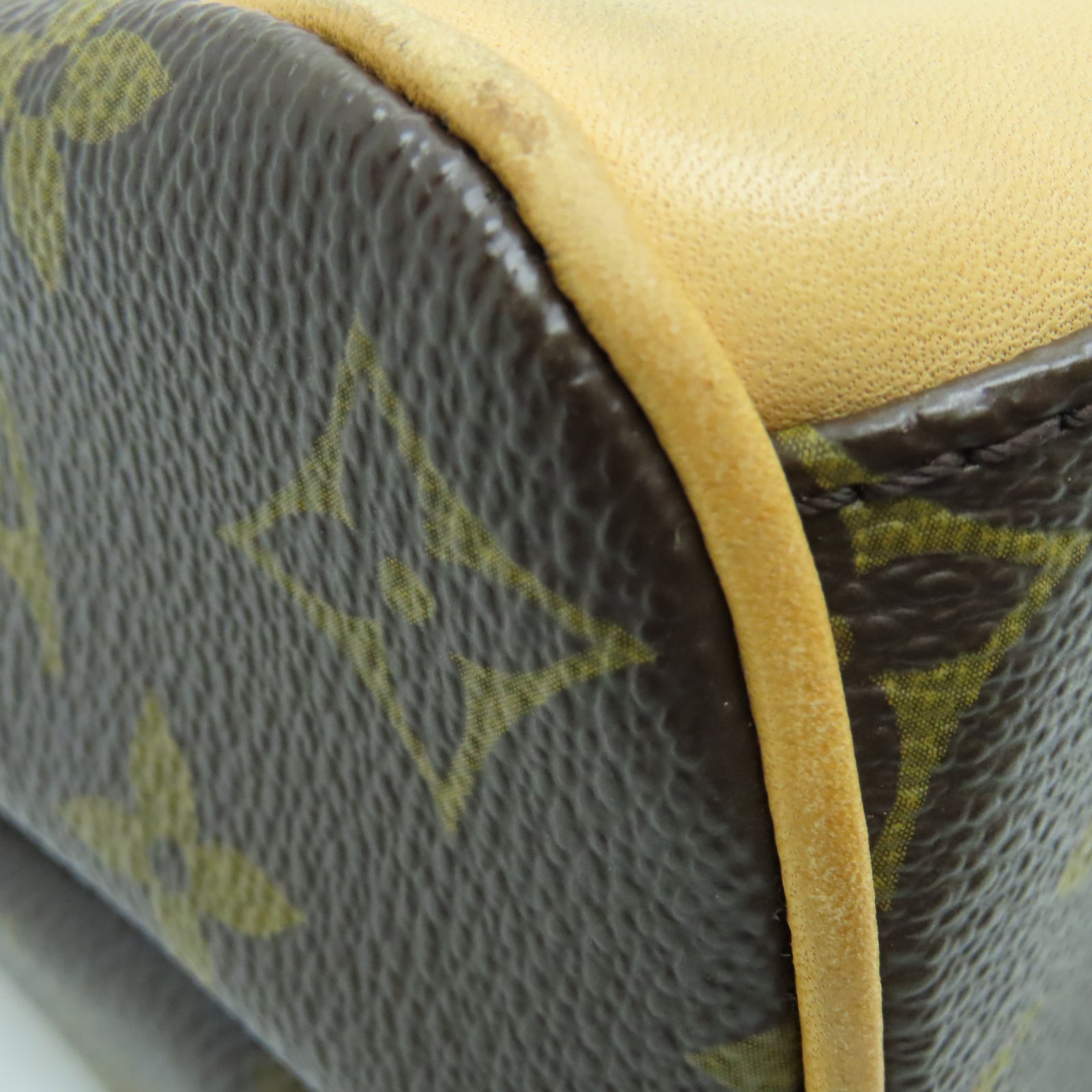 LOUIS VUITTON Monogram Beverly MM金扣肩背袋棕色