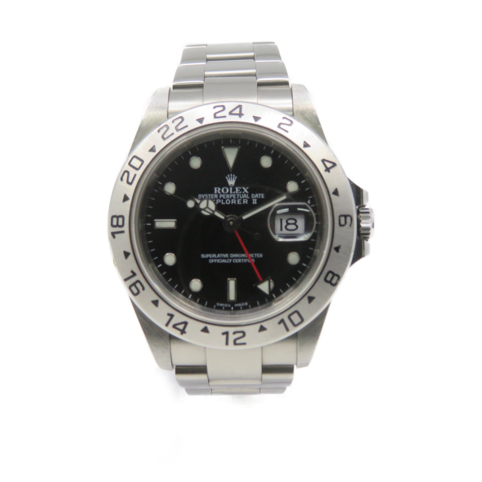 ROLEX 【激減優惠】ExplorerⅡ Watch不鏽鋼自動機芯手錶黑色/銀色