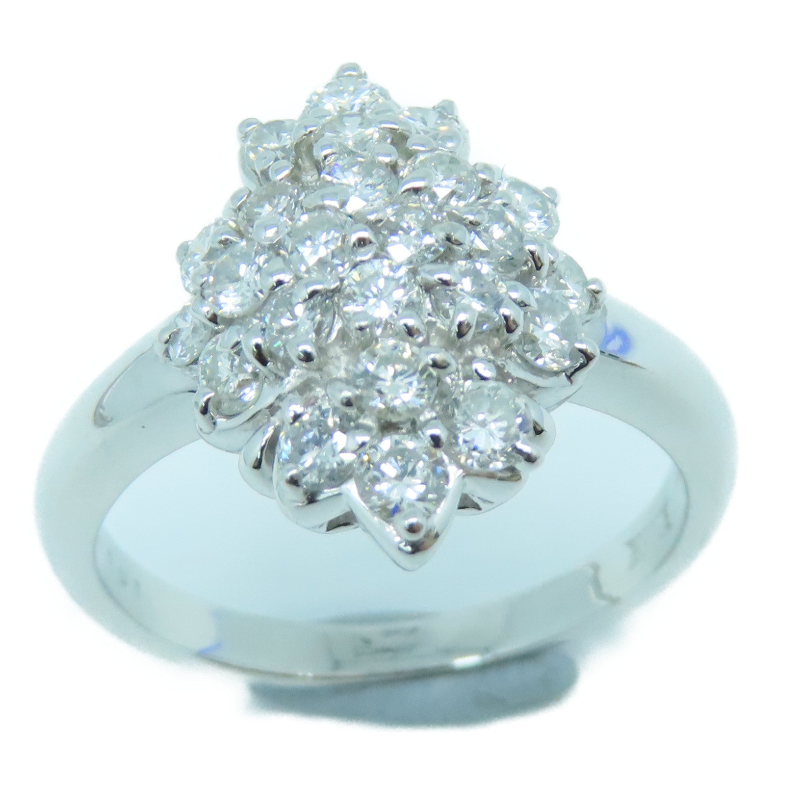 JEWELRY 18K White Gold Diamond Ring US#7
