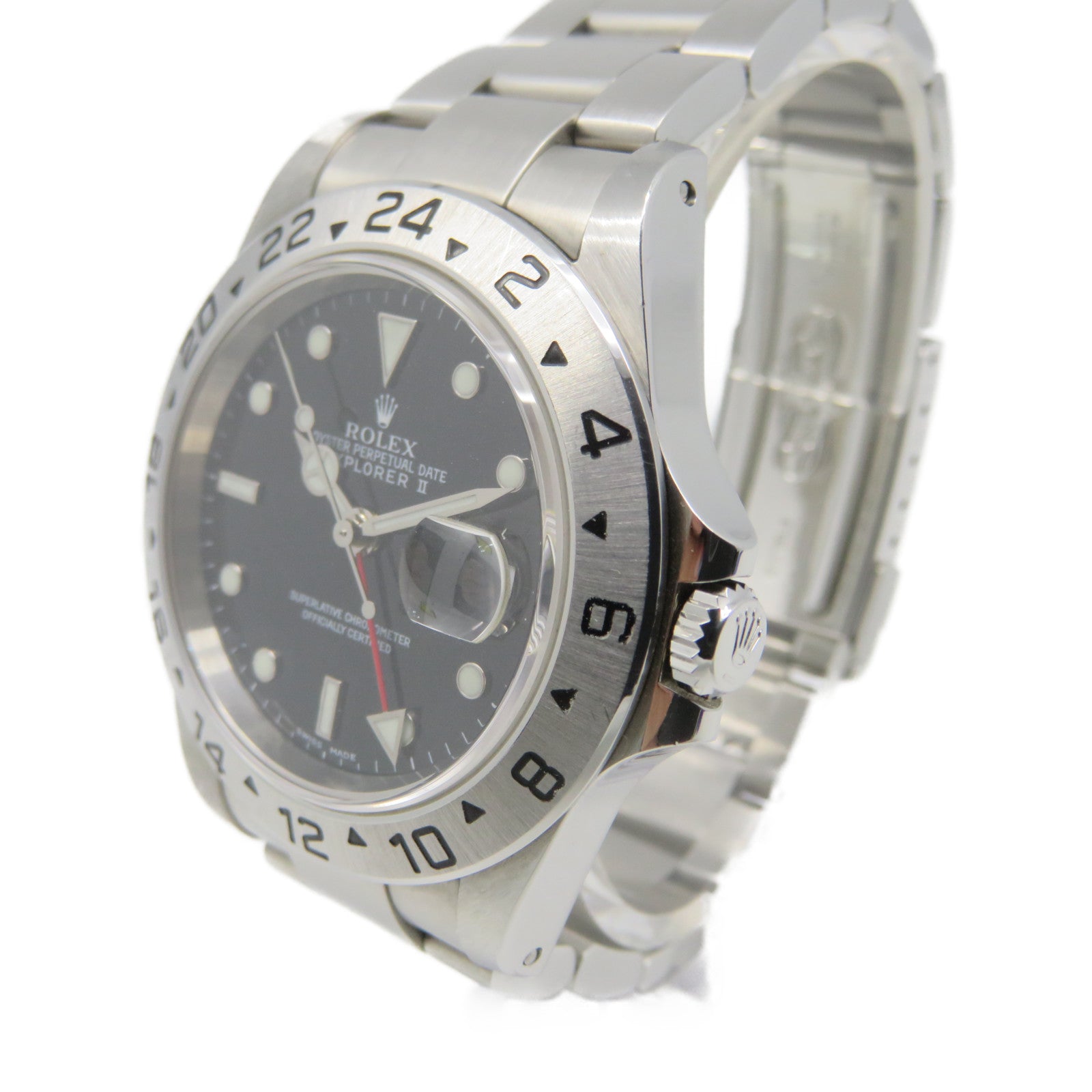 ROLEX 【激減優惠】ExplorerⅡ Watch不鏽鋼自動機芯手錶黑色/銀色