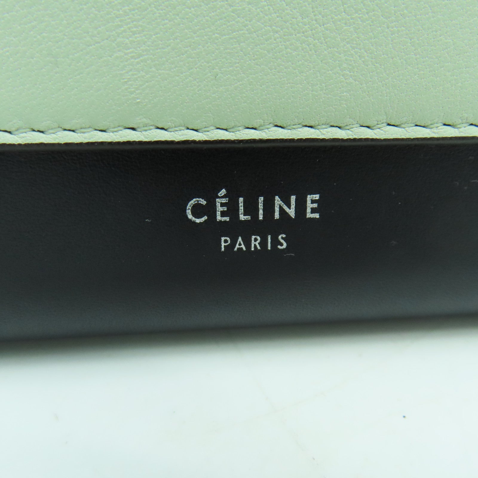 CELINE 牛皮皮革Shoulder Bag銀扣鏈帶肩背袋紅色/黑色