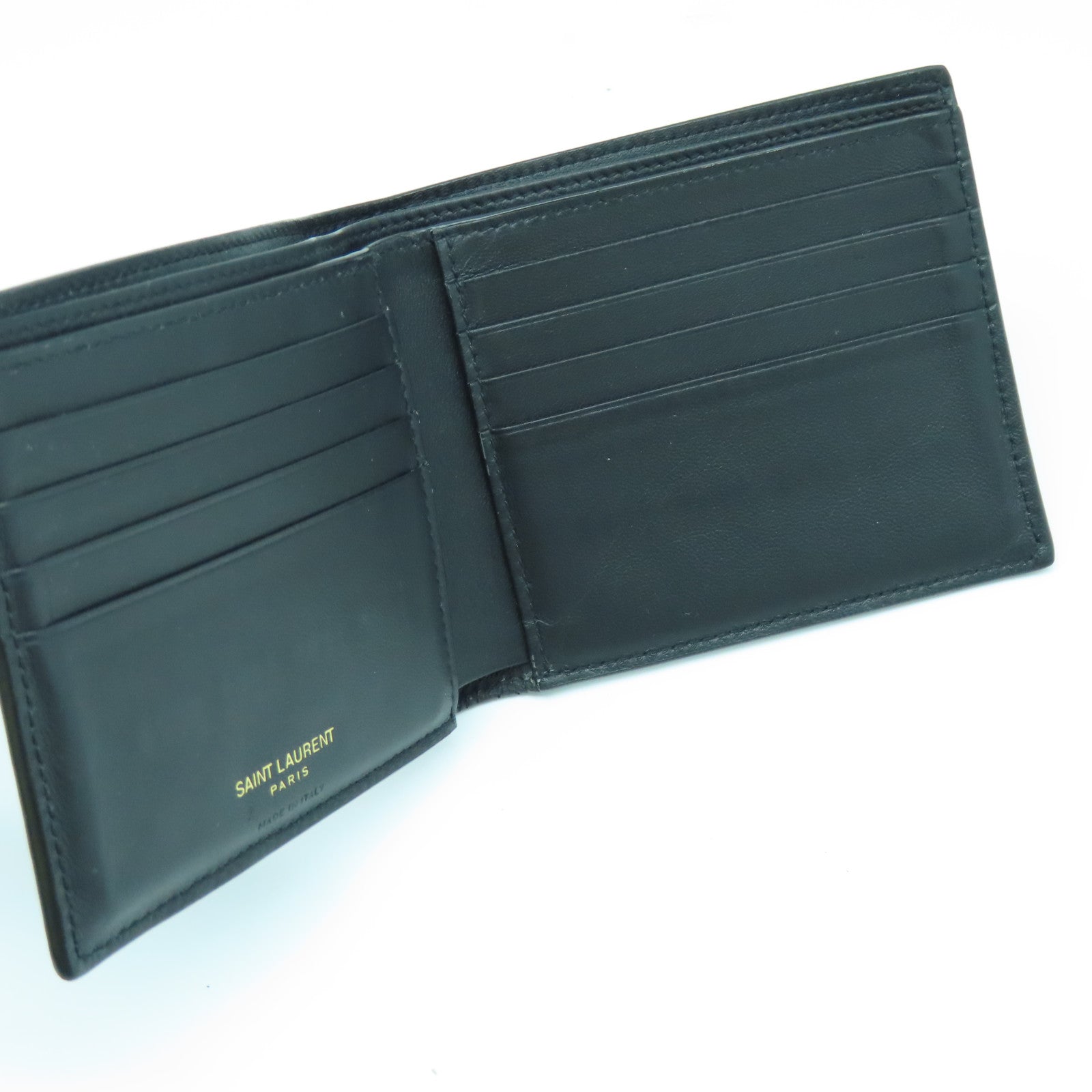 YVES SAINT LAURENT 牛皮皮革Wallet钱包黑色