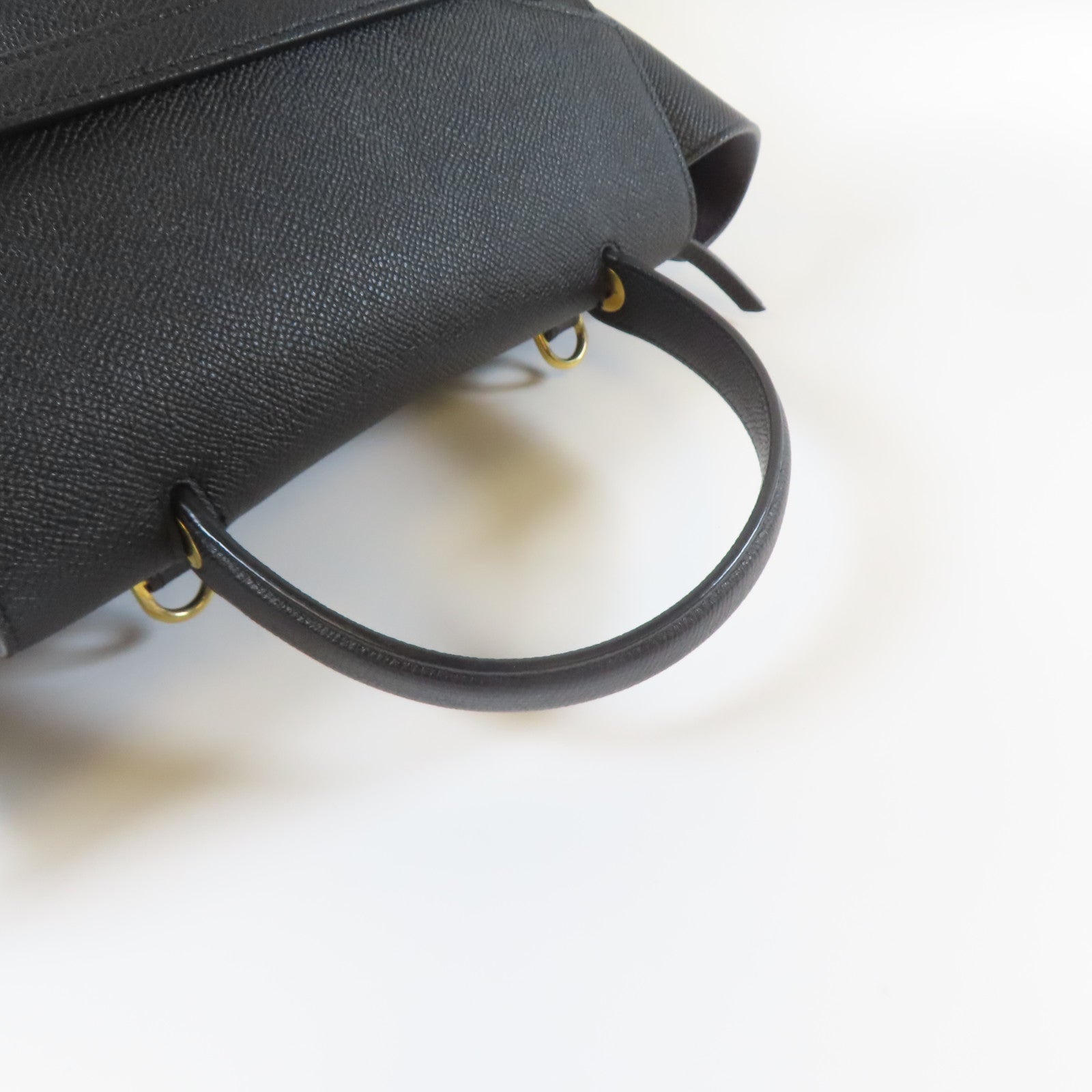 CELINE 牛皮皮革Micro Belt Bag金扣手挽肩背兩用袋黑色
