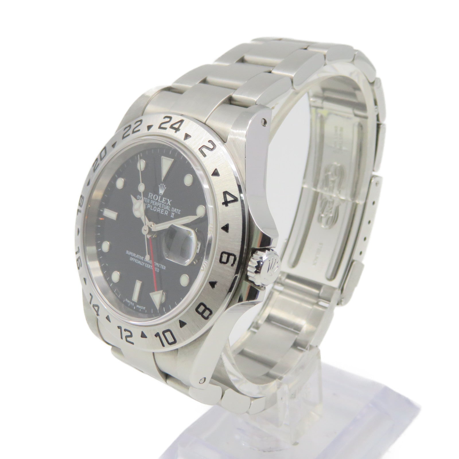 ROLEX 【激減優惠】ExplorerⅡ Watch不鏽鋼自動機芯手錶黑色/銀色