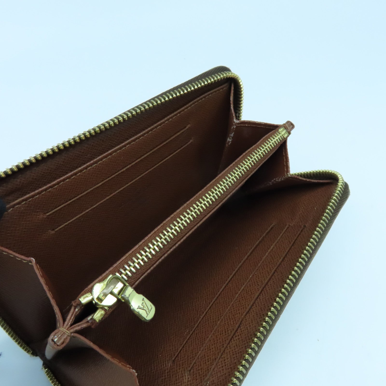 LOUIS VUITTON Monogram Zippy Wallet金扣長錢包啡色