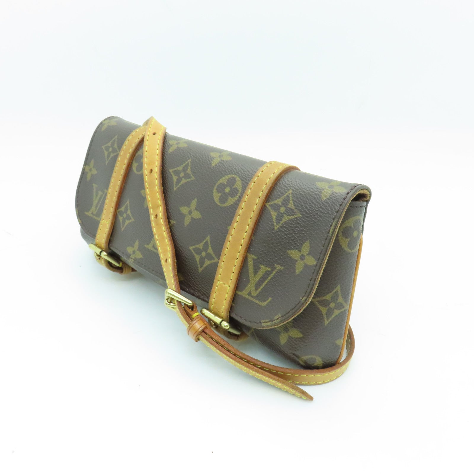 LOUIS VUITTON 【激減優惠】Monogram Pochette Marelle金扣腰包啡色