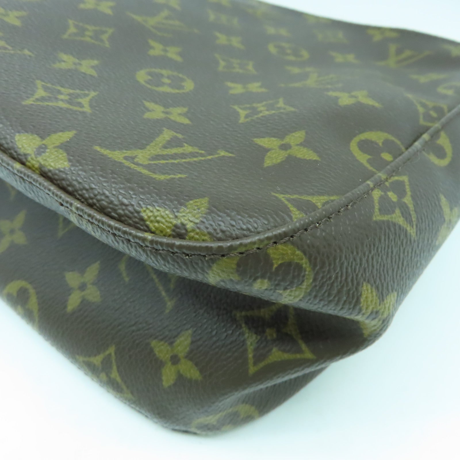LOUIS VUITTON Monogram Looping MM金扣肩背袋啡色
