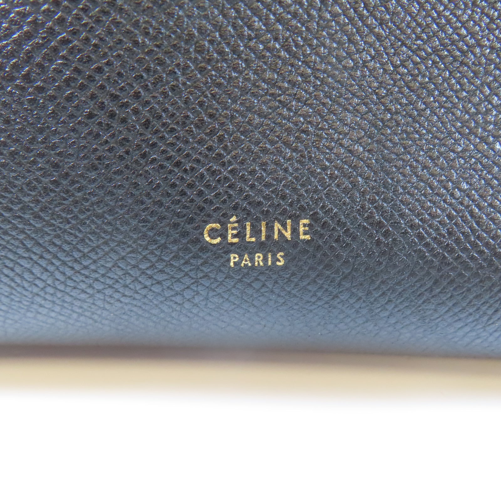 CELINE 牛皮皮革Micro Belt Bag金扣手挽肩背兩用袋黑色