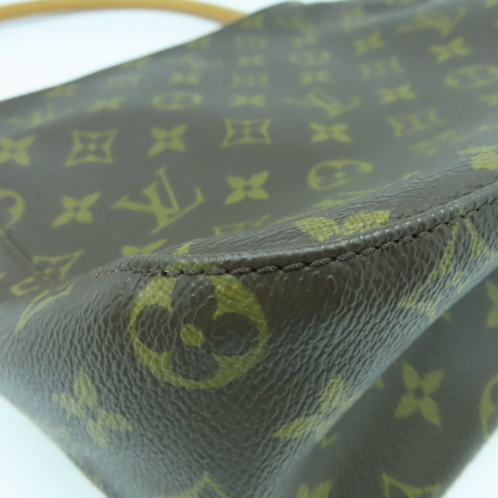 LOUIS VUITTON Monogram Looping MM金扣肩背袋啡色