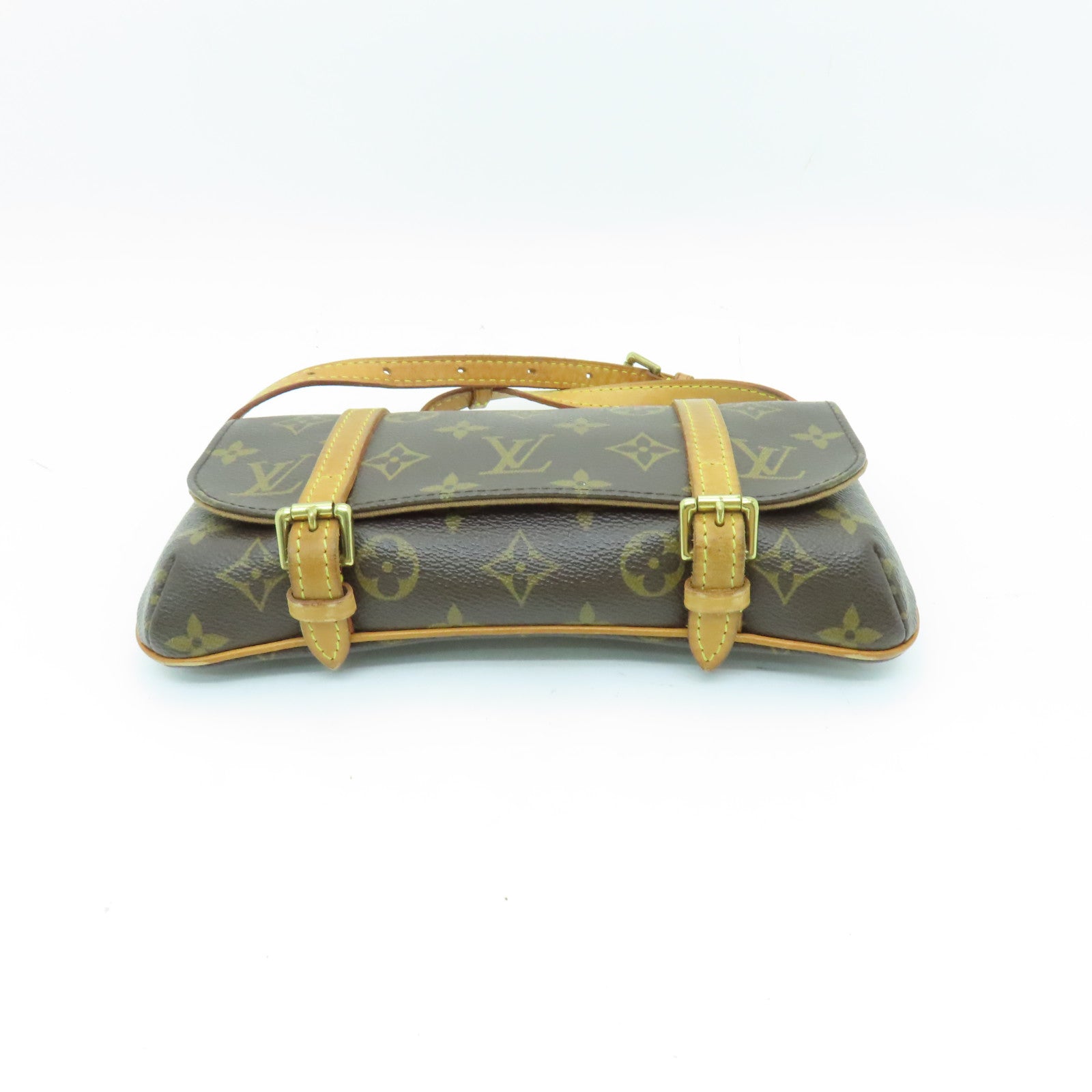 LOUIS VUITTON 【激減優惠】Monogram Pochette Marelle金扣腰包啡色