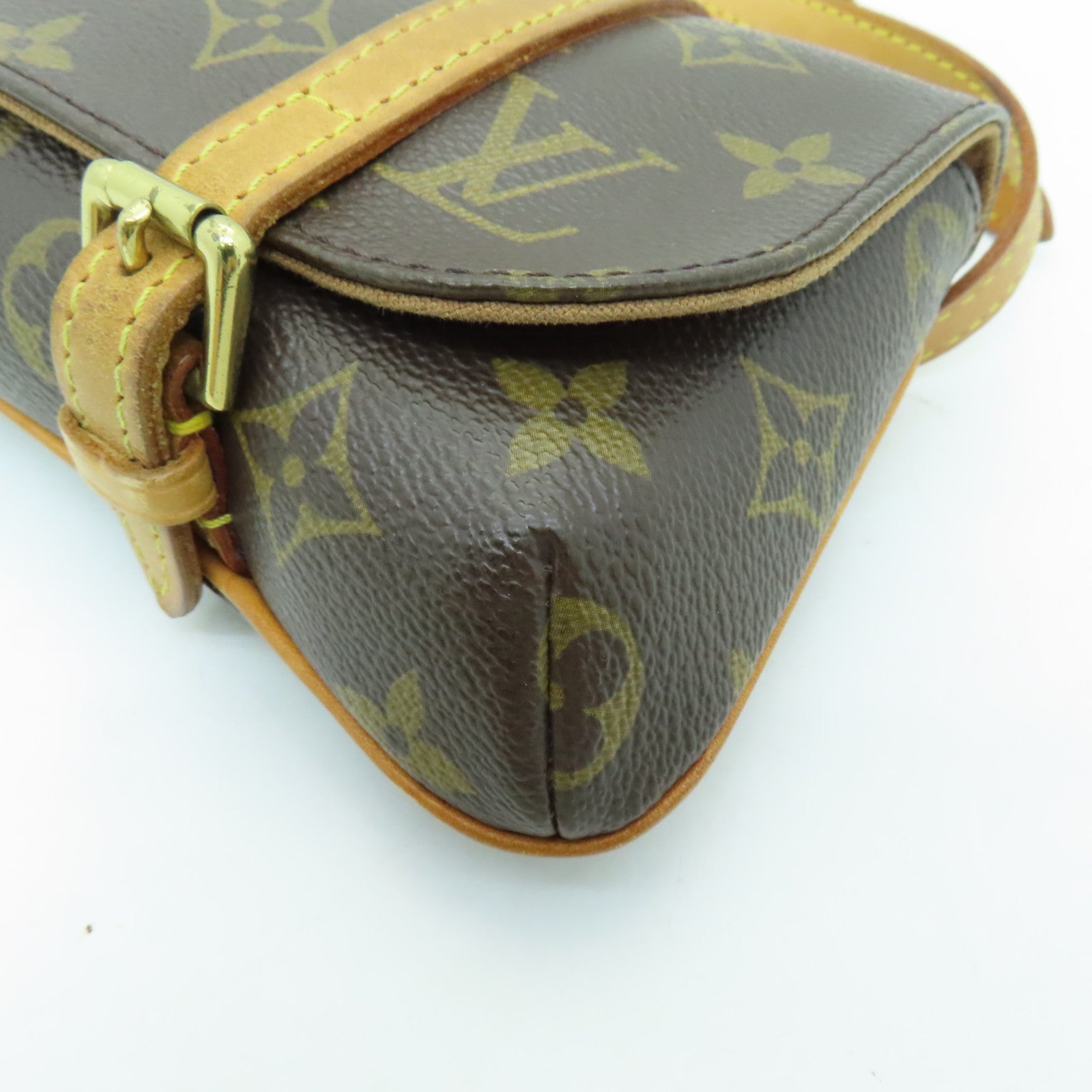 LOUIS VUITTON 【激減優惠】Monogram Pochette Marelle金扣腰包啡色