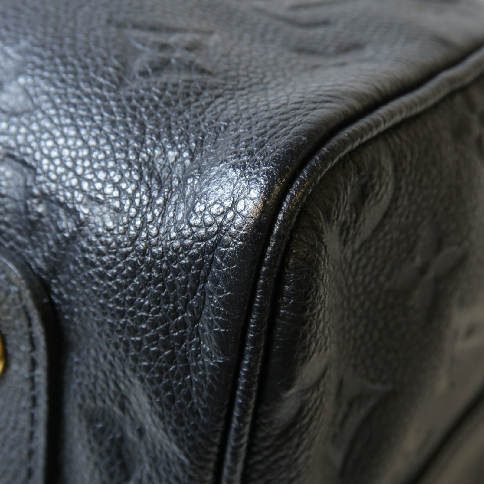 LOUIS VUITTON Monogram Empreinte Speedy Bandouliere 30金扣手挽肩背兩用袋黑色