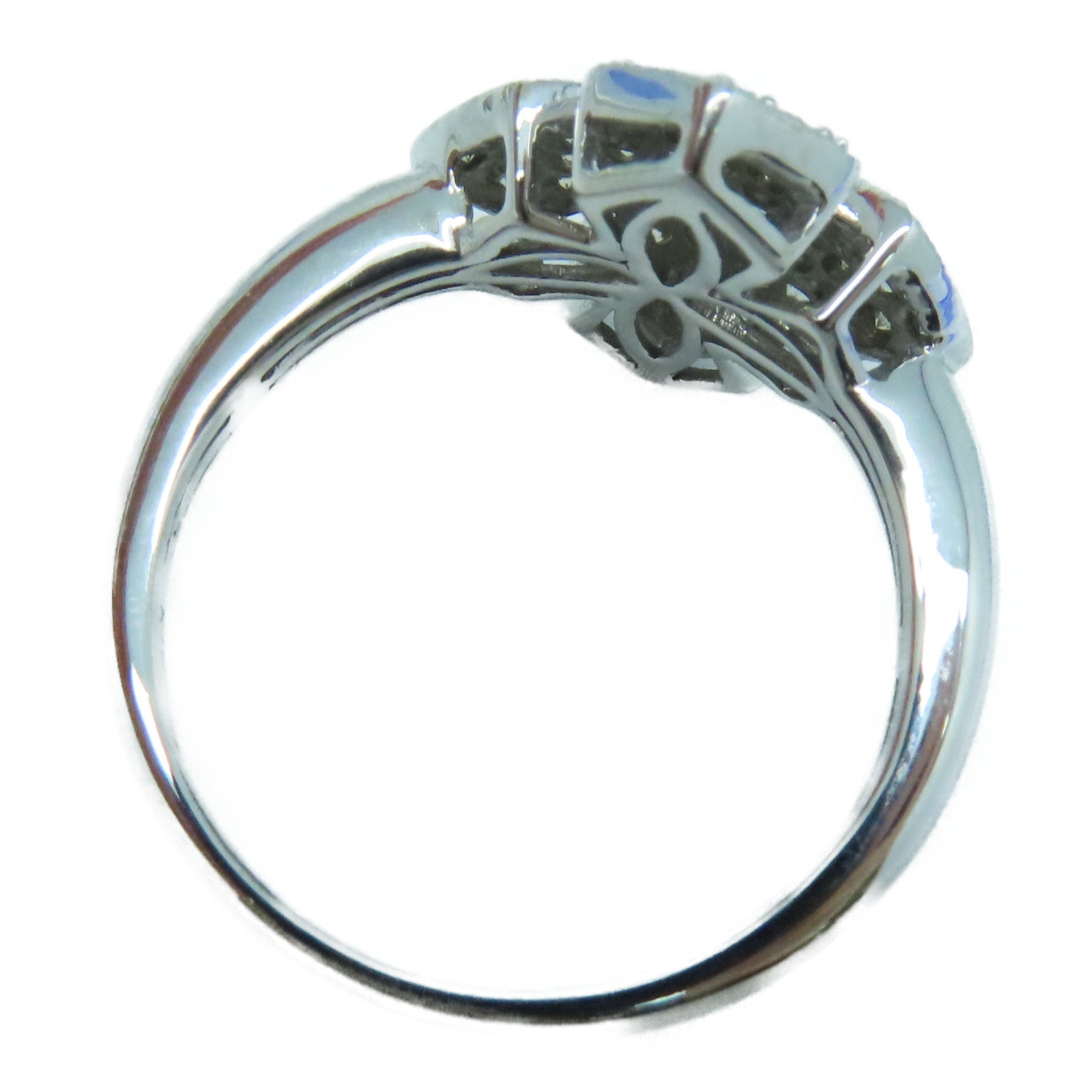 JEWELRY 18K White Gold Diamond Ring 0.50ct Diamond Ring US#6.5