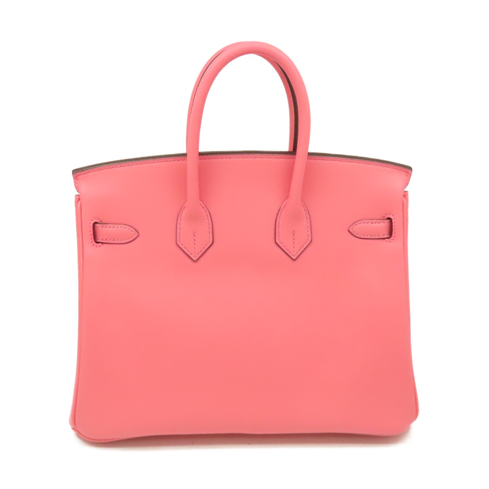 HERMES Swift皮革Birkin 25銀扣手挽袋Rose Azalee杜鵑粉色