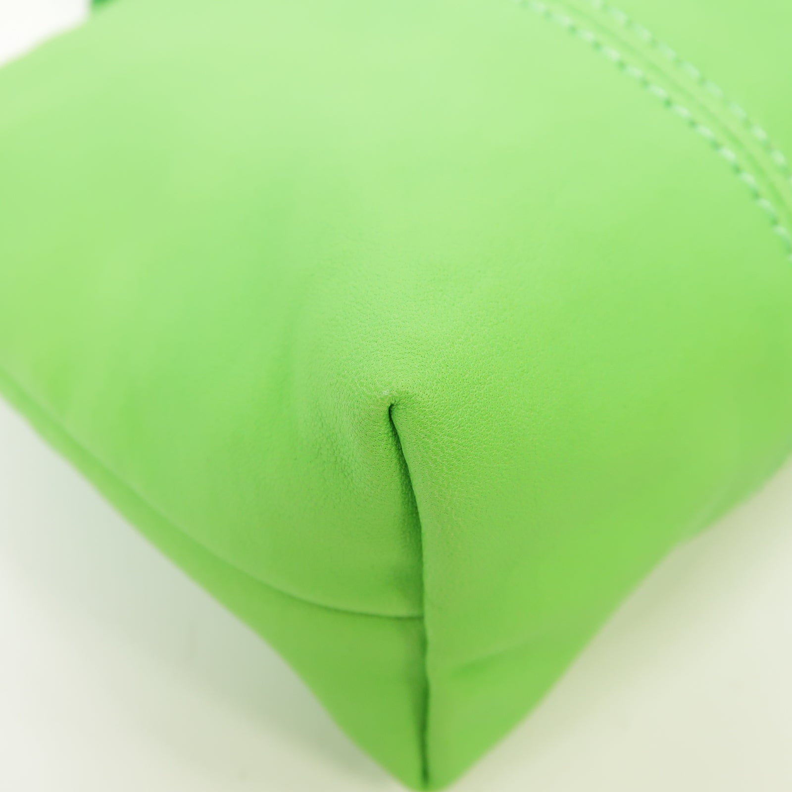 Longchamp 皮革Shoulder Bag銀扣肩背袋綠色
