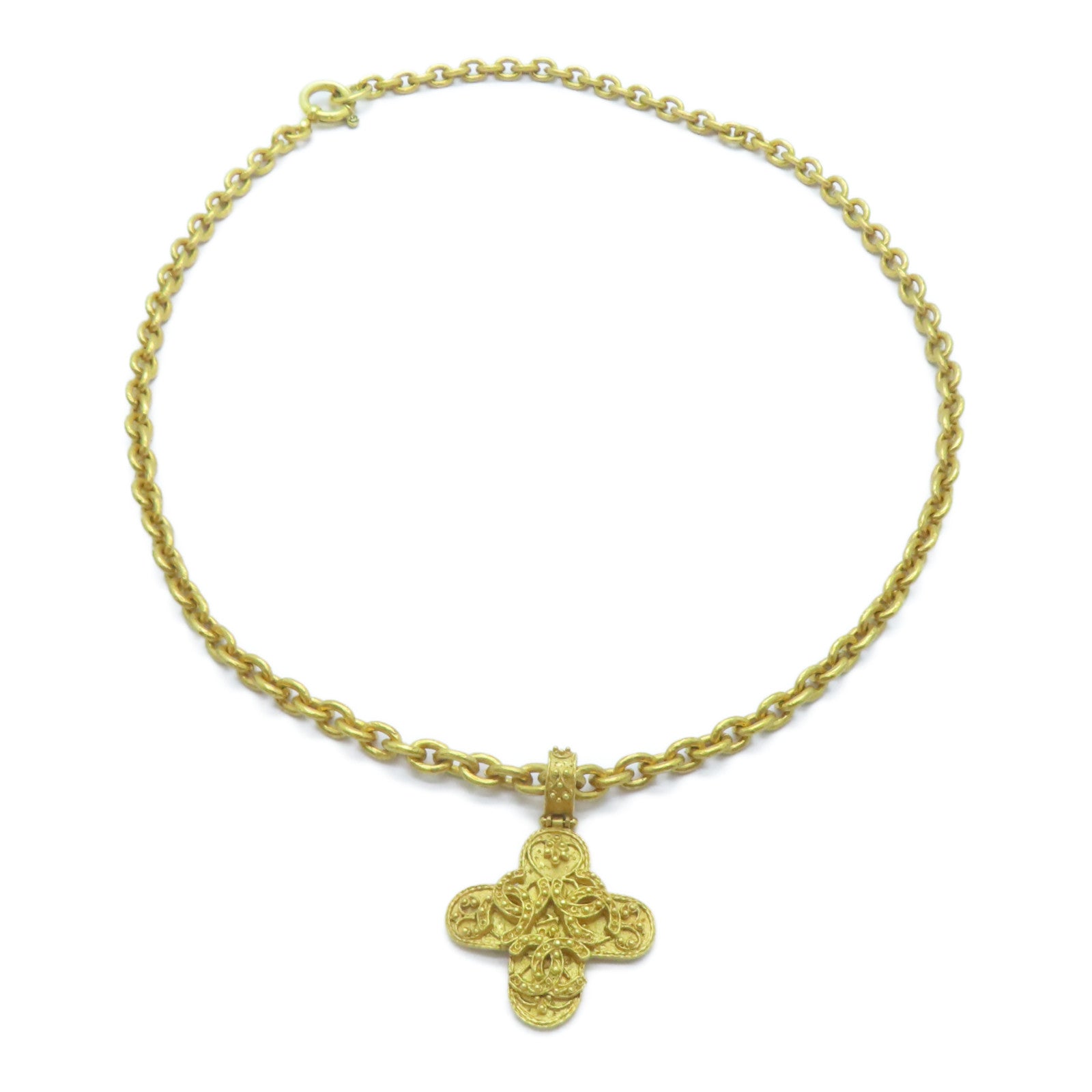 CHANEL 金屬Necklace項鍊金色