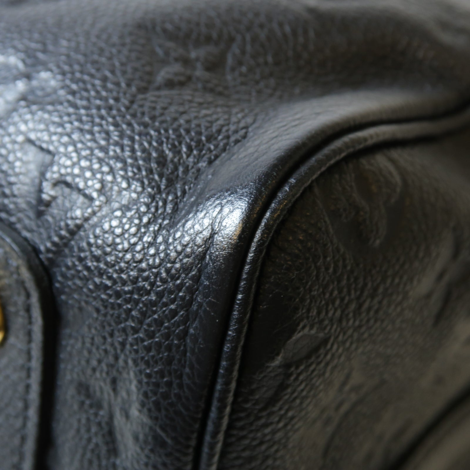 LOUIS VUITTON Monogram Empreinte Speedy Bandouliere 30金扣手挽肩背兩用袋黑色