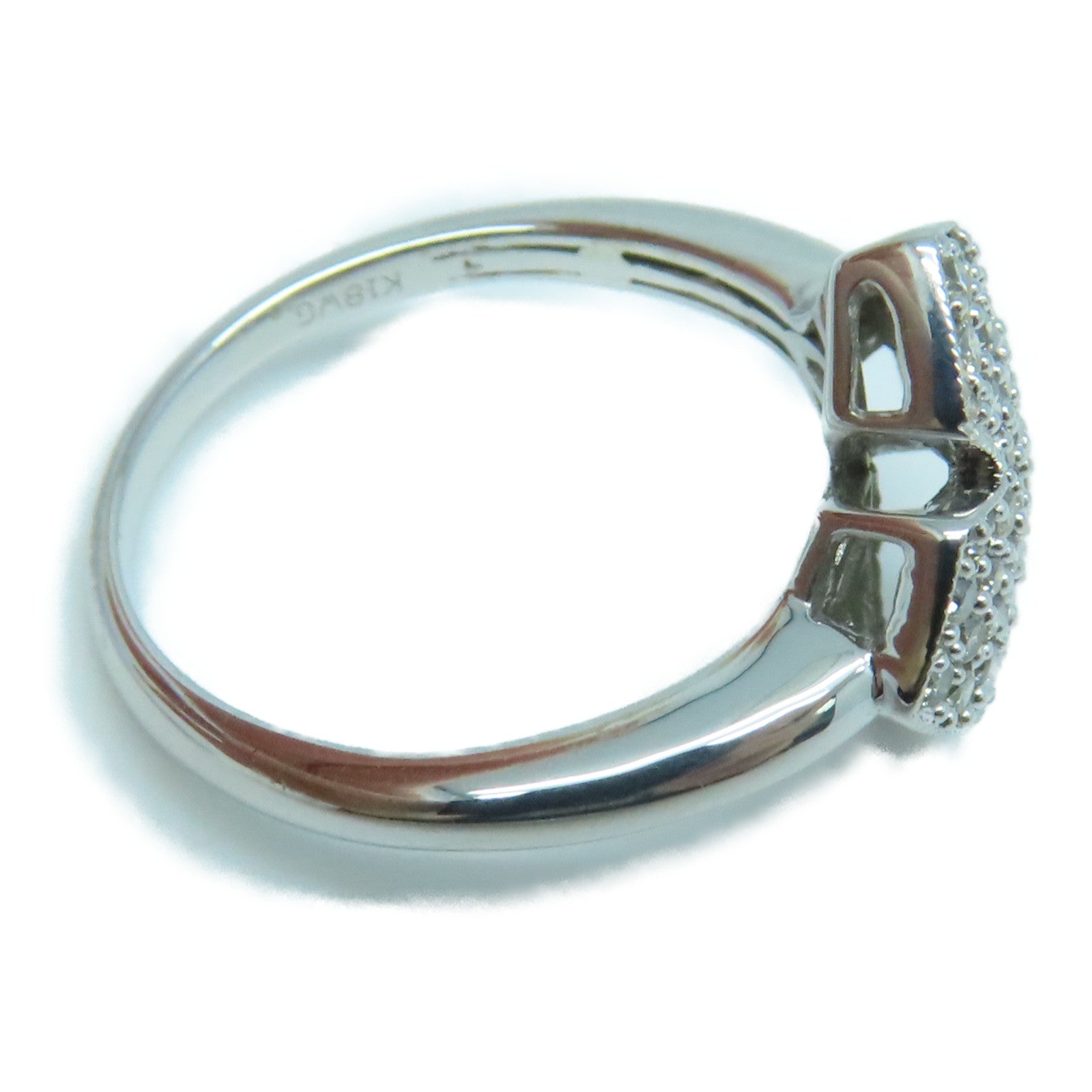 JEWELRY 18K White Gold Diamond Ring 0.50ct Diamond Ring US#6.5