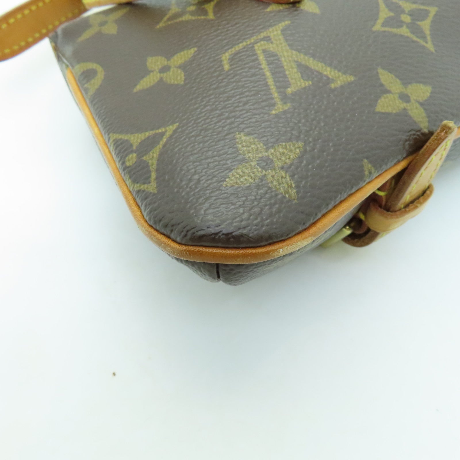 LOUIS VUITTON 【激減優惠】Monogram Pochette Marelle金扣腰包啡色