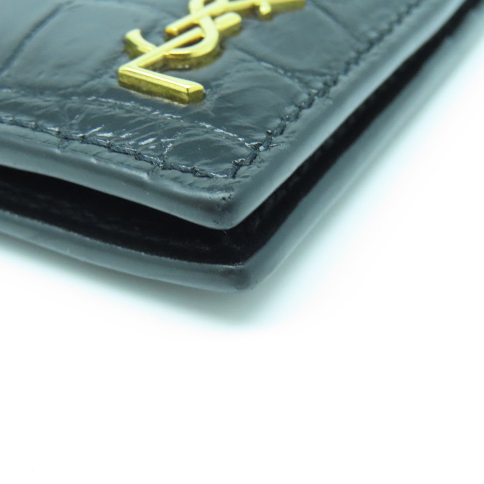 YVES SAINT LAURENT 牛皮皮革Wallet钱包黑色