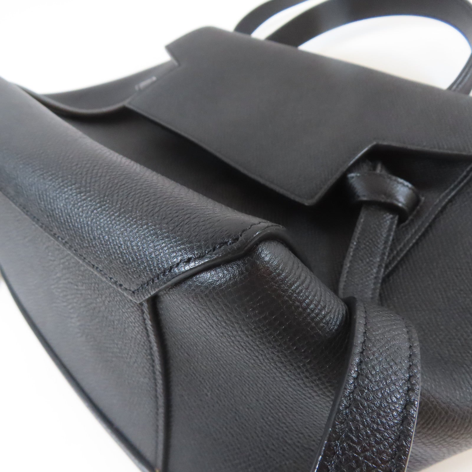 CELINE 牛皮皮革Micro Belt Bag金扣手挽肩背兩用袋黑色