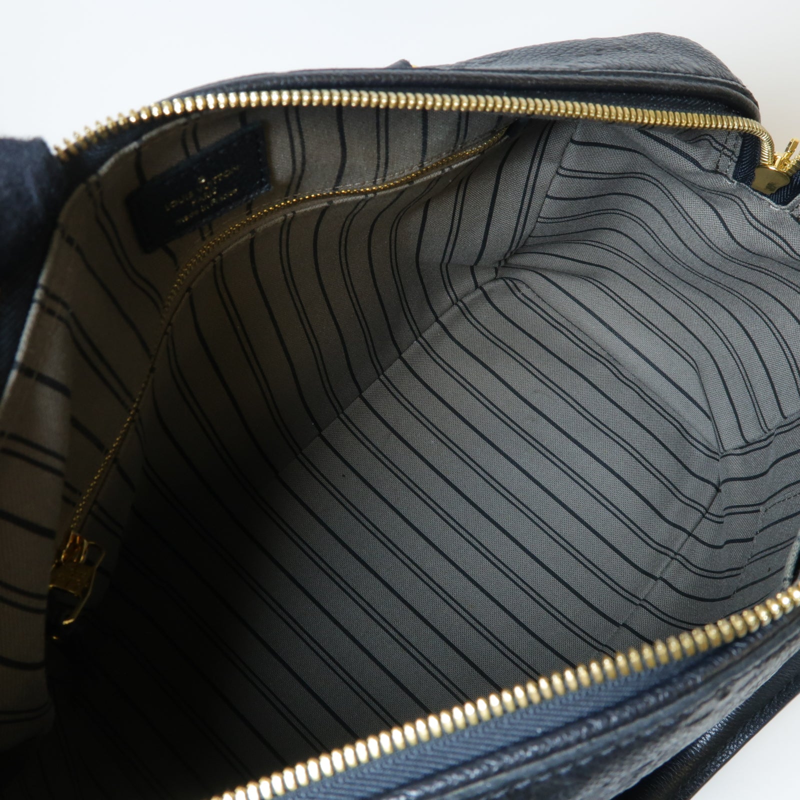 LOUIS VUITTON Monogram Empreinte Speedy Bandouliere 30金扣手挽肩背兩用袋黑色
